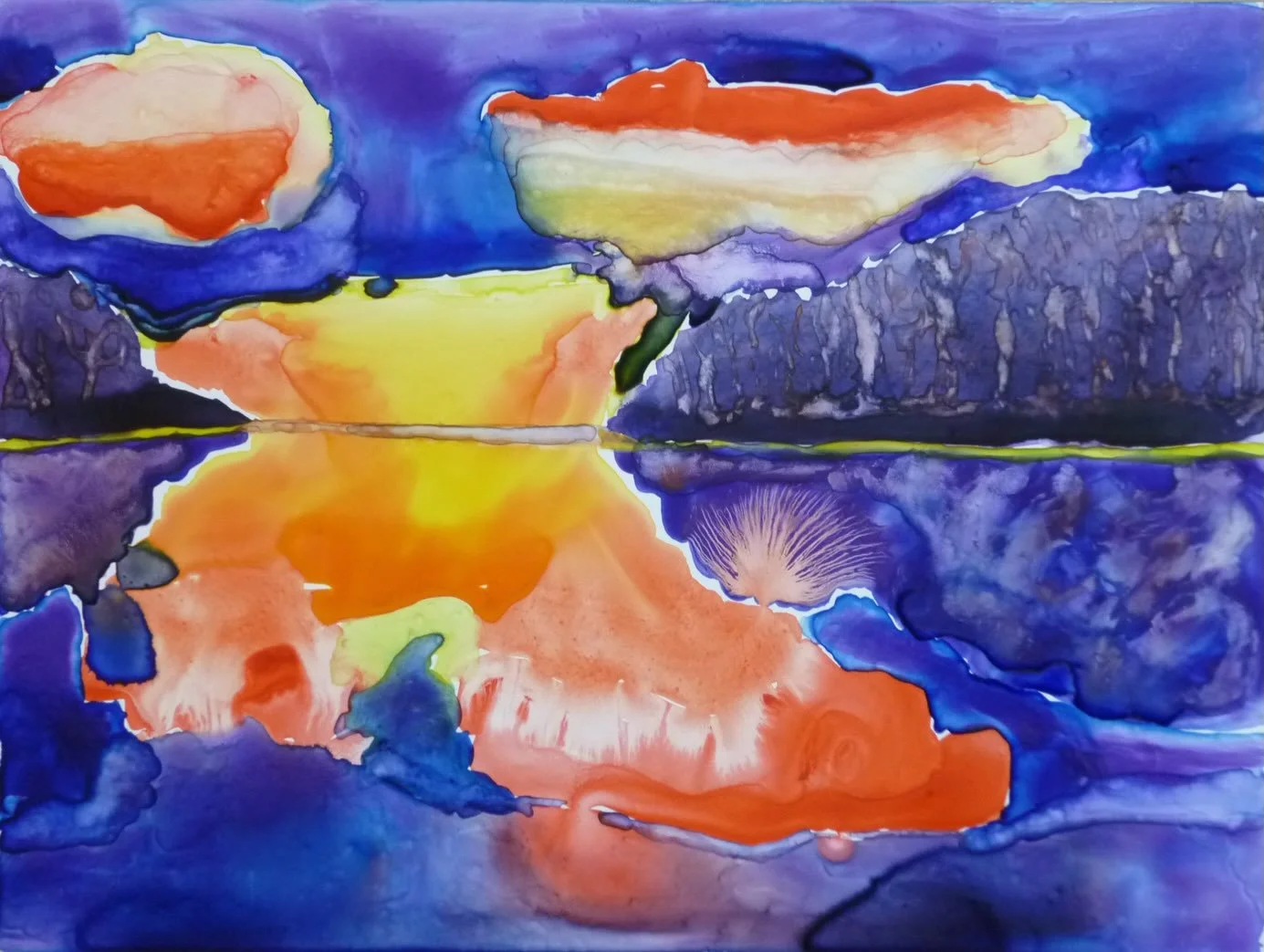 It&rsquo;s Throwback Thursday, so here&rsquo;s a little flashback to my days of painting on Yupo paper. I love the vibrant glow you can achieve with Yupo. I spent a lot of time on planes/in airports this past week, and tried to use the time to clean 