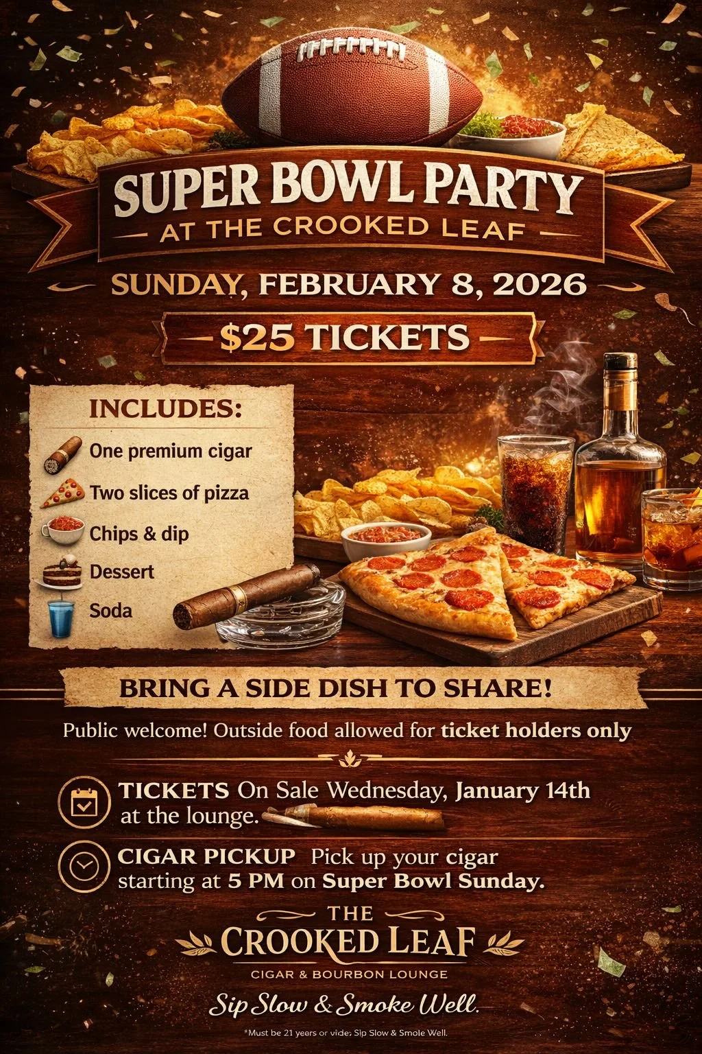 Super Bowl at the Leaf