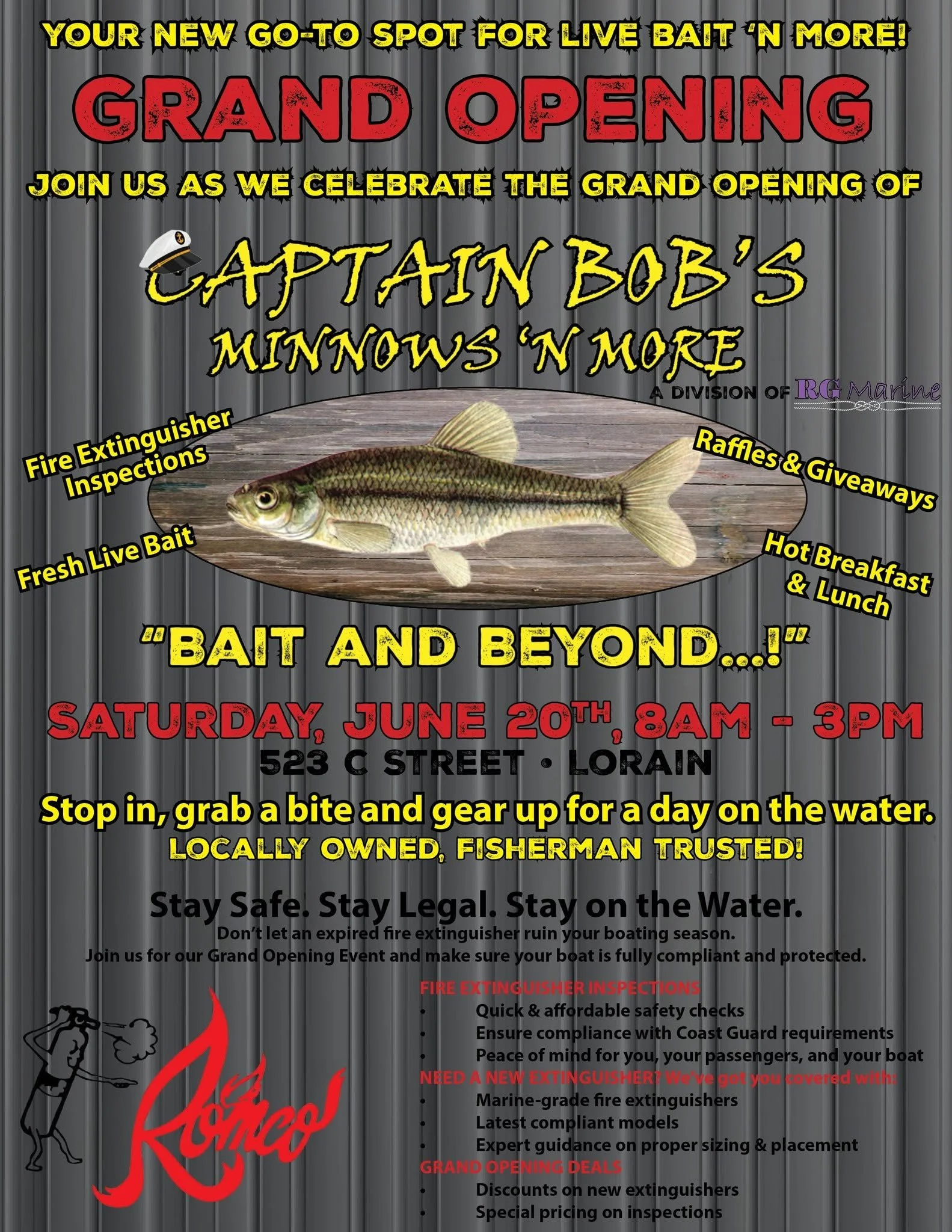 Captain Bob’s Minnows N’ More GRAND OPENING