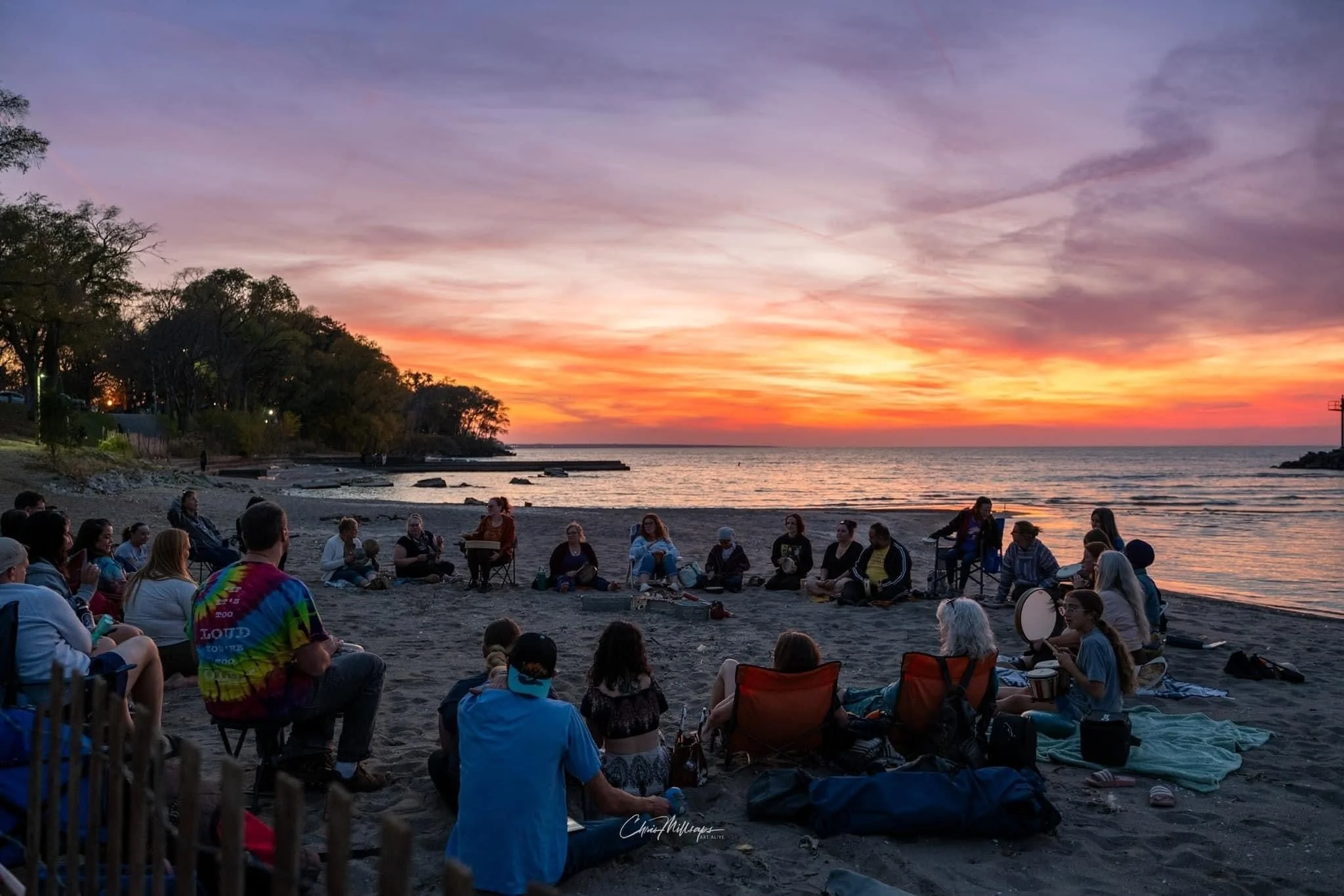 Drum Circle at the Lake