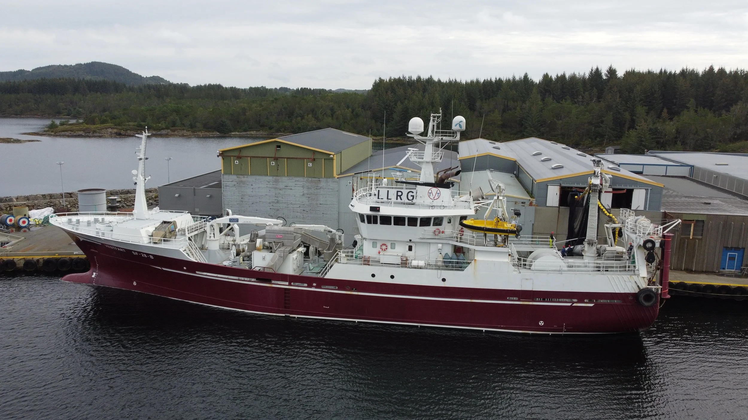 The Norwegian vessel MS Vestfart is at Fiskenett today.