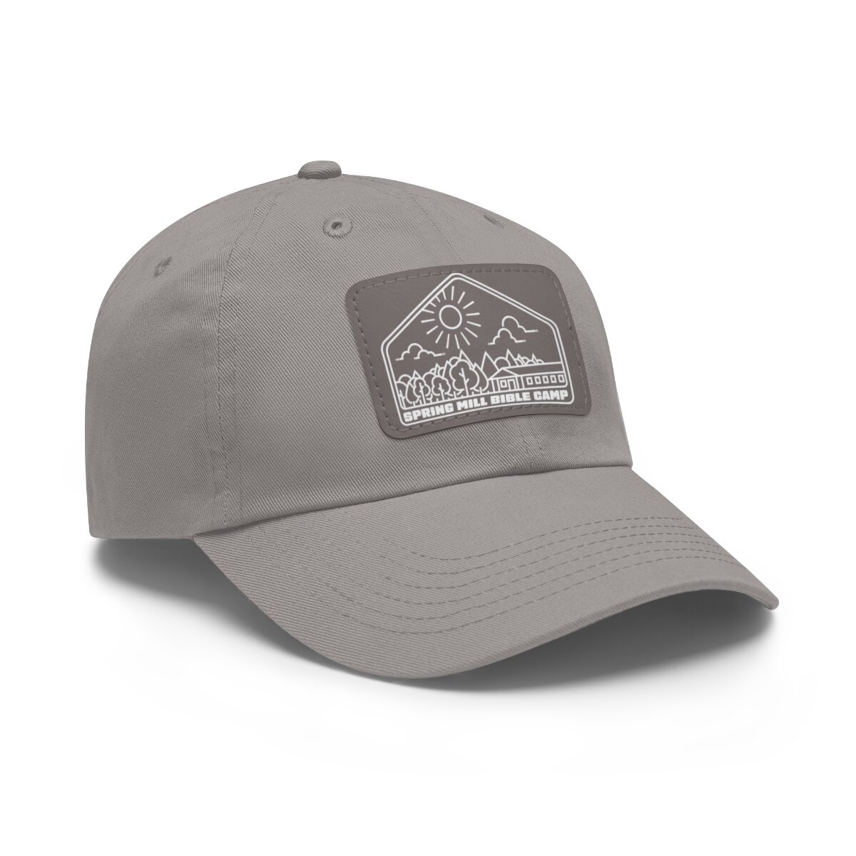 Hat with Leather Patch — Spring Mill Bible Camp Hat with Leather Patch — Spring Mill Bible Camp