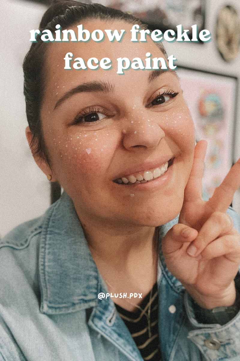 rainbow freckle face paint