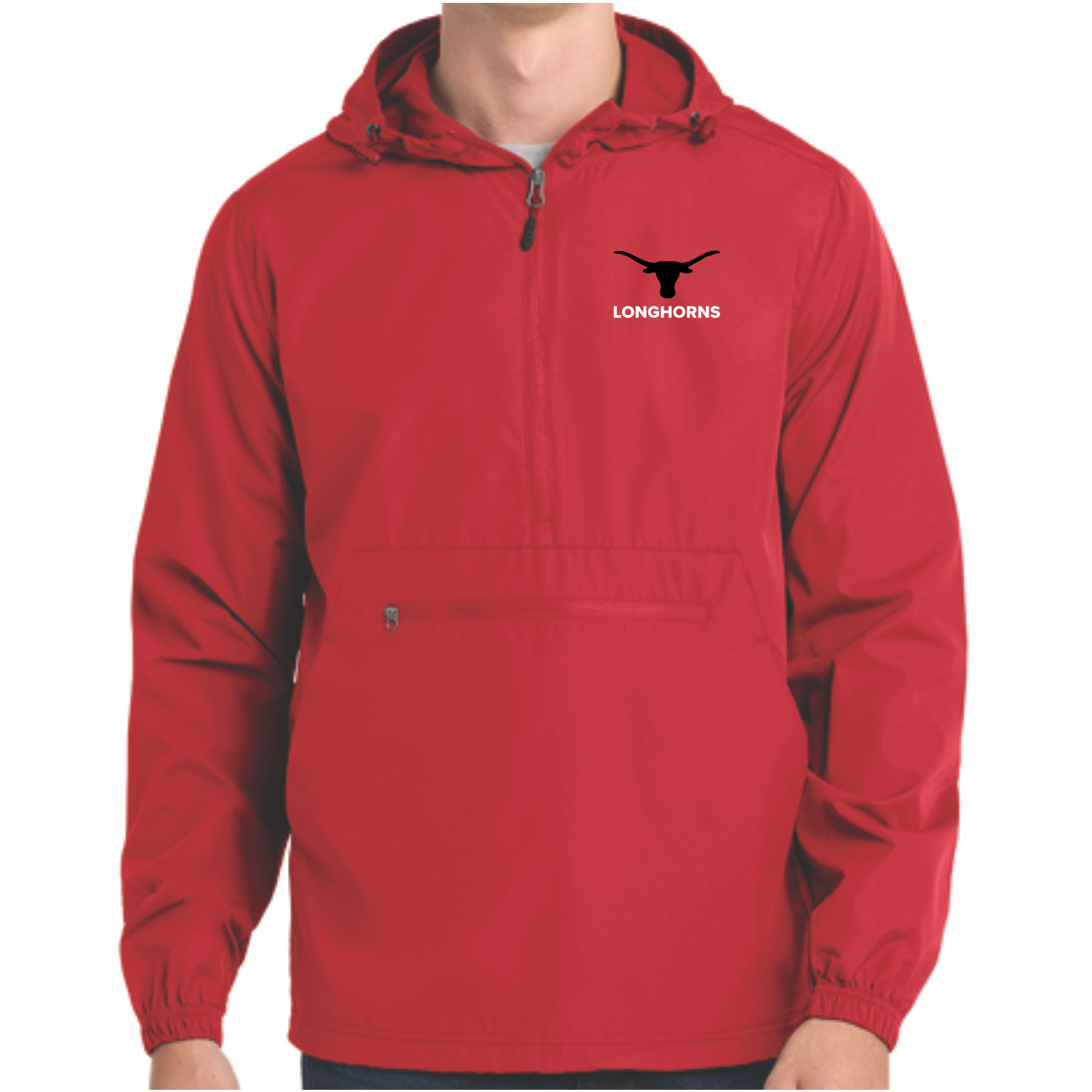 AXTELL BOOSTER CLUB - 1/2-ZIP WINDBREAKER PULLOVER - RED