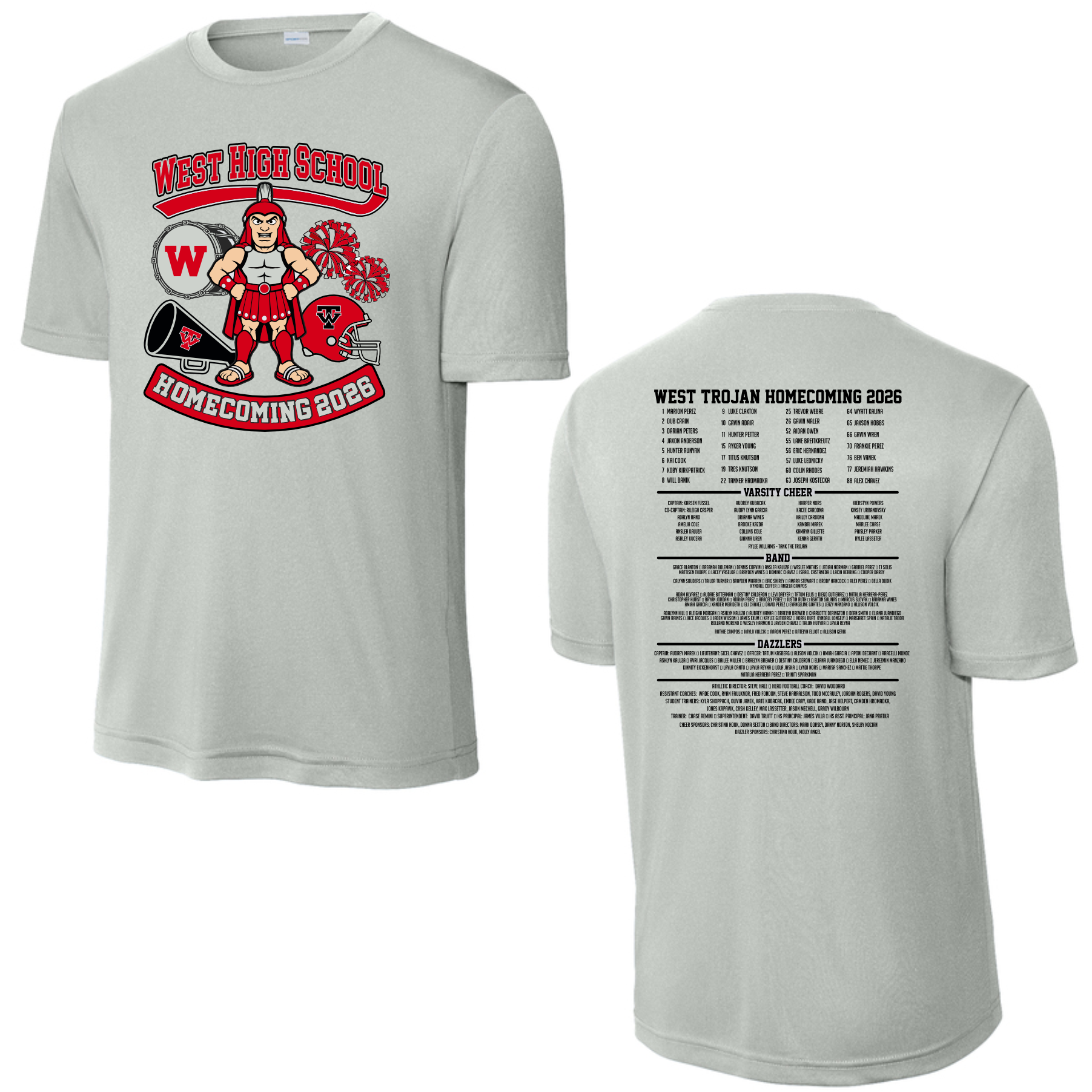 WEST HOMECOMING DRI-FIT T-SHIRT - SILVER