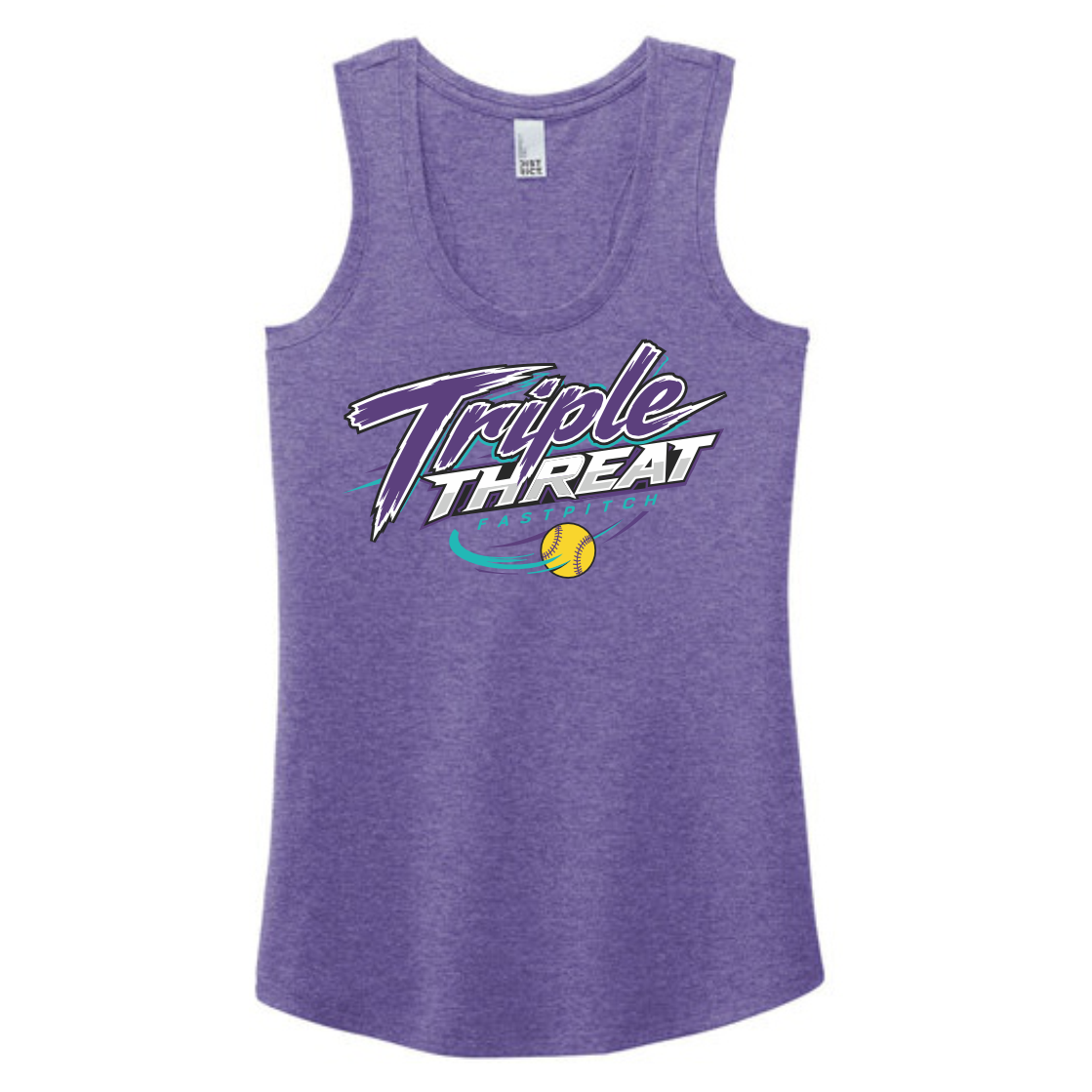 TRIPLE THREAT FASTPITCH - LADIES TANK TOP - PURPLE FROST