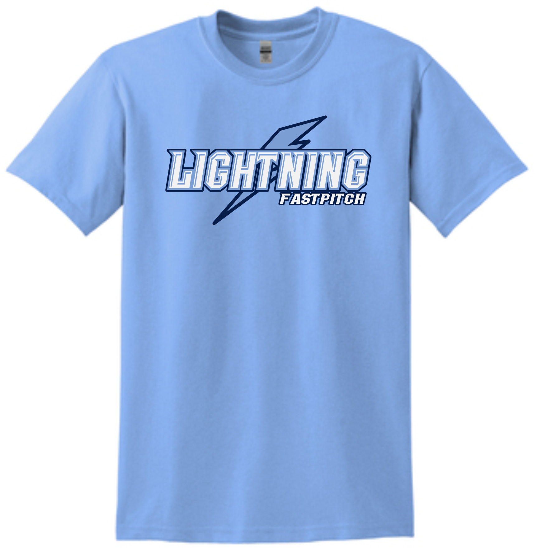 LIGHTNING FASTPITCH - COTTON TEE - CAROLINA BLUE