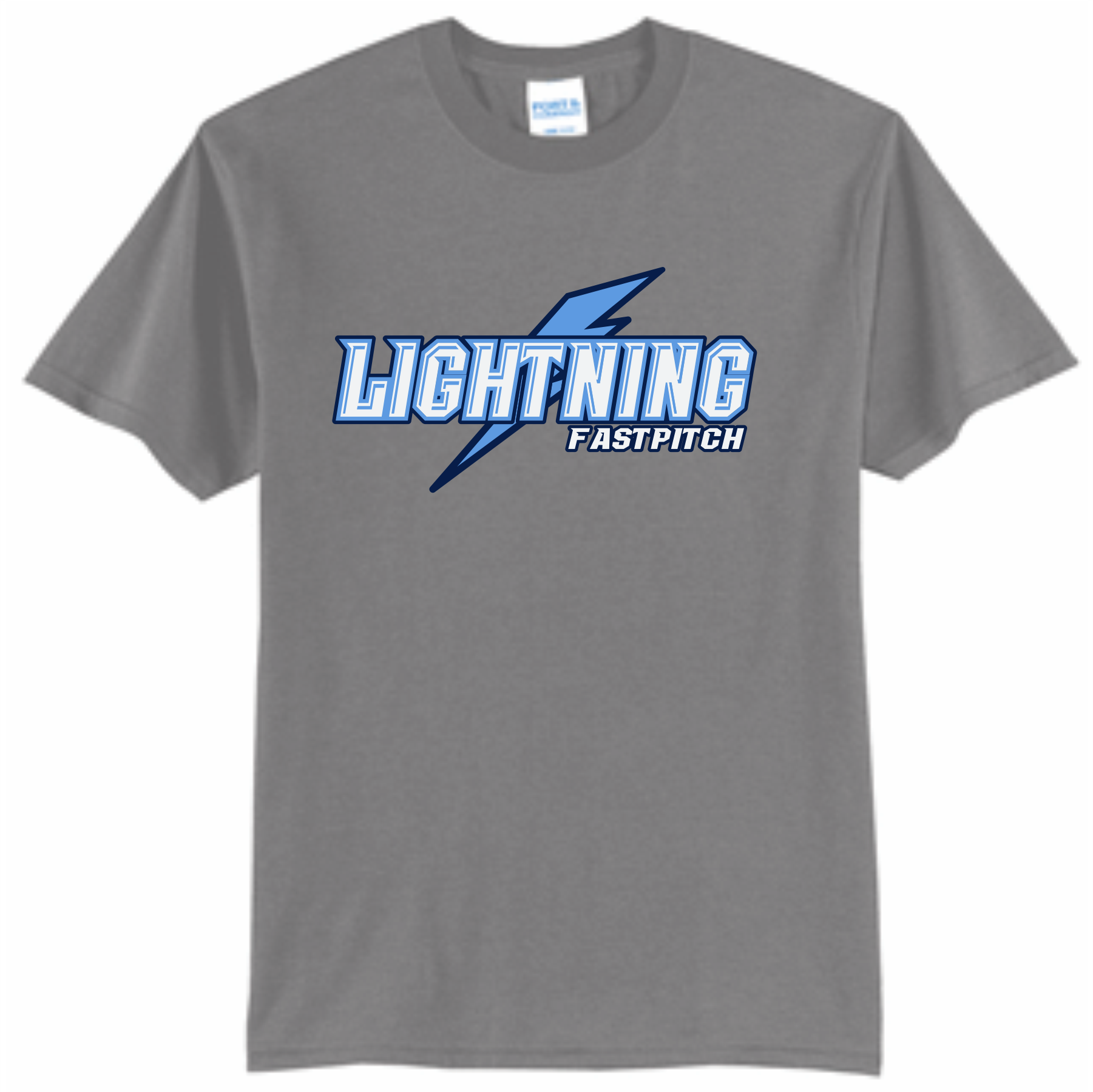 LIGHTNING FASTPITCH - COTTON TEE - GREY