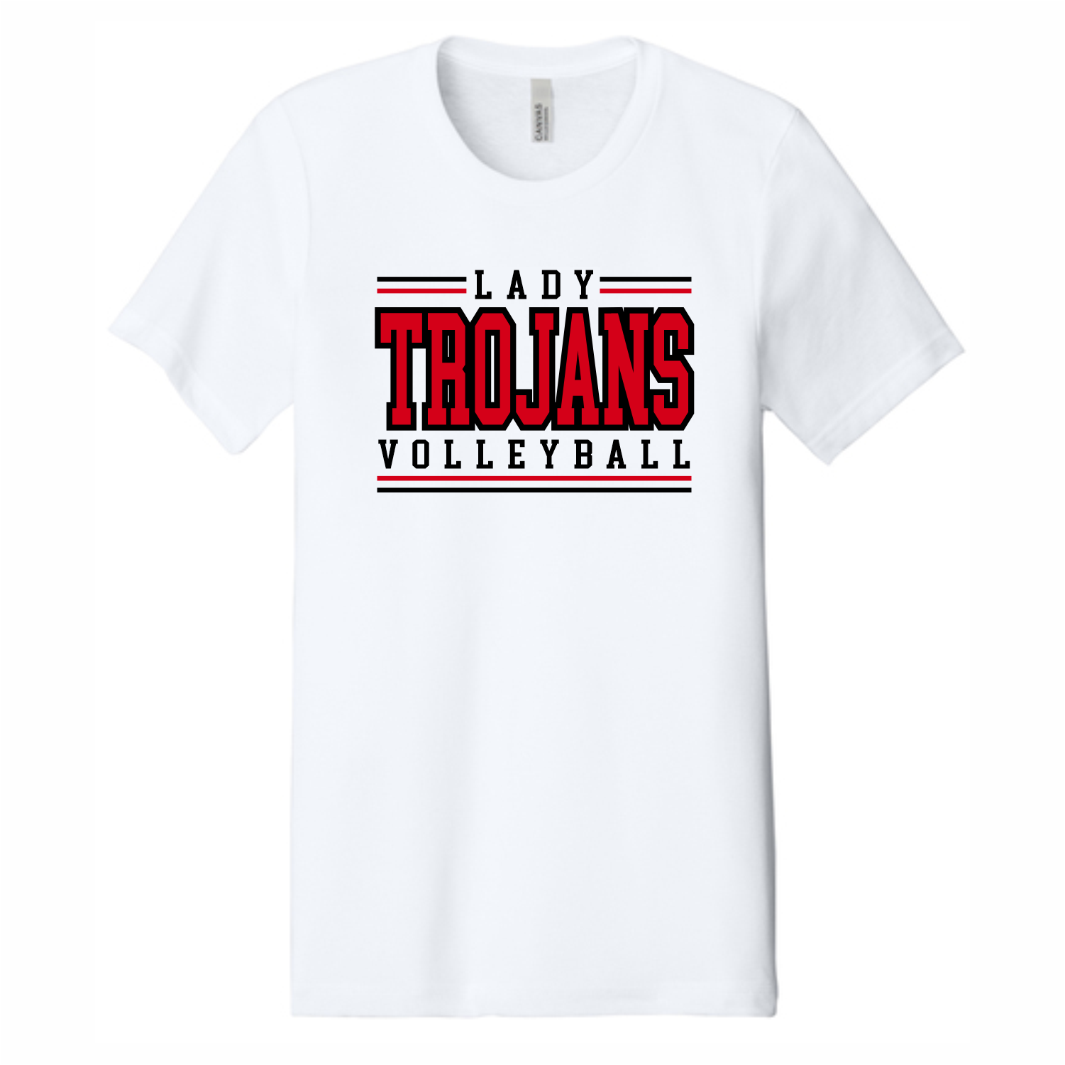 WEST BOOSTER CLUB - 4 - LADY TROJANS VOLLEYBALL - SOFT COTTON TEE