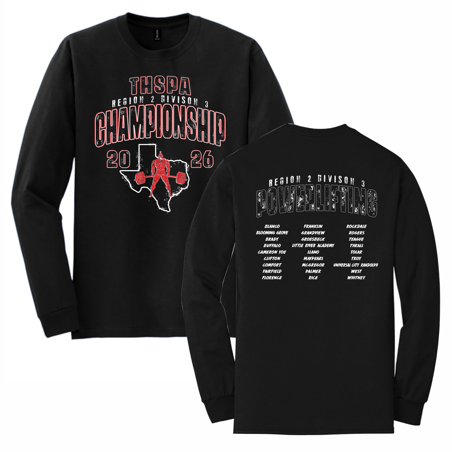 THSPA REGION 2 - DIVISION 3 - LONG SLEEVE T-SHIRT