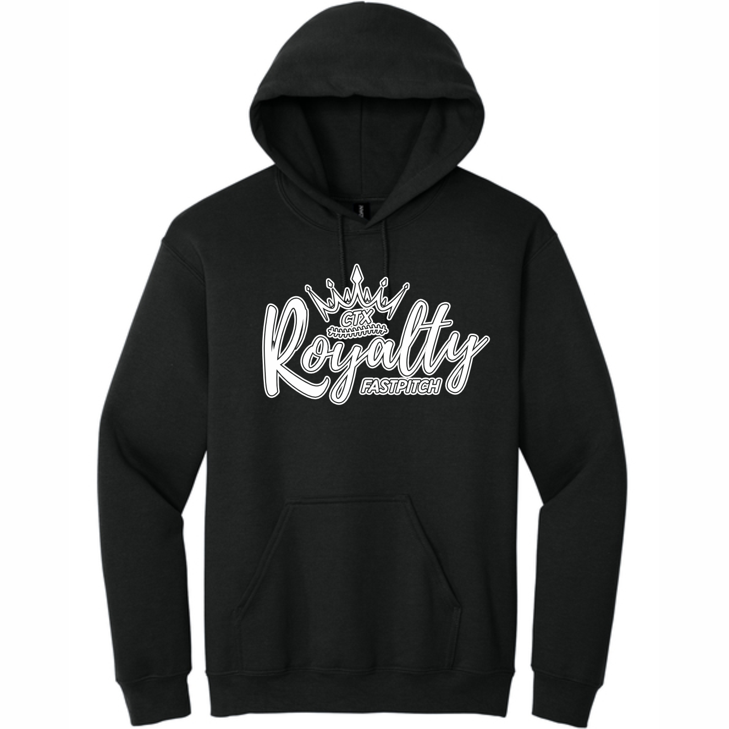 CTX ROYALTY - COTTON HOODIE - BLACK