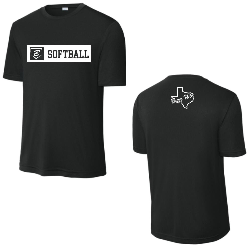 BUZZ FASTPITCH - DRI-FIT TEE - BLACK (C2)