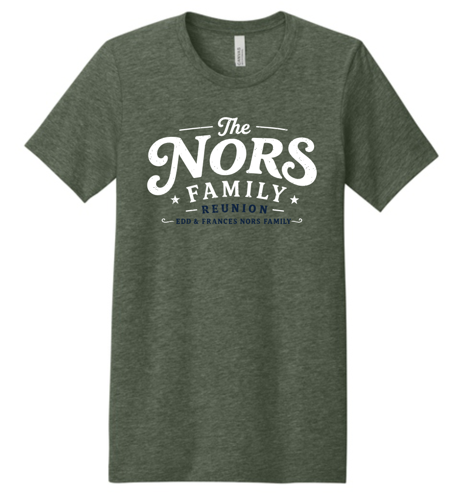 NORS FAMILY REUNION - T-SHIRT - HEATHER MILITARY GREEN