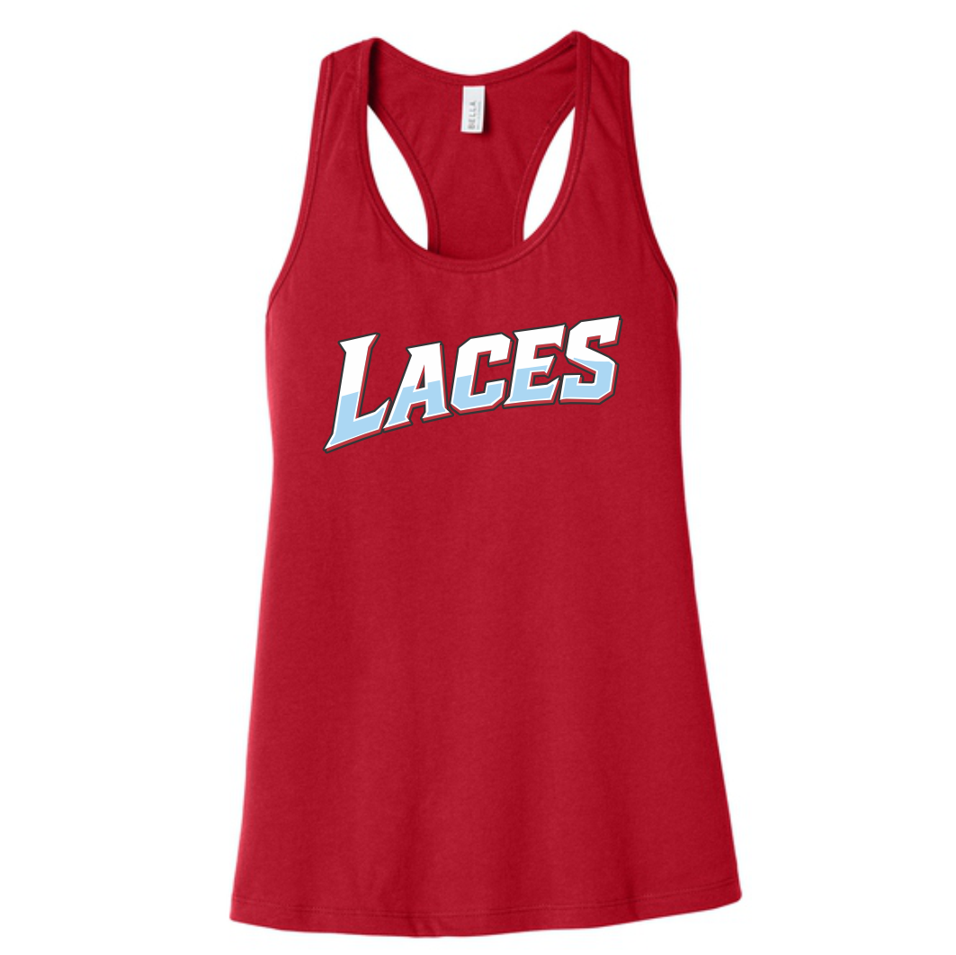 LACES - LADIES TANK TOP - RED