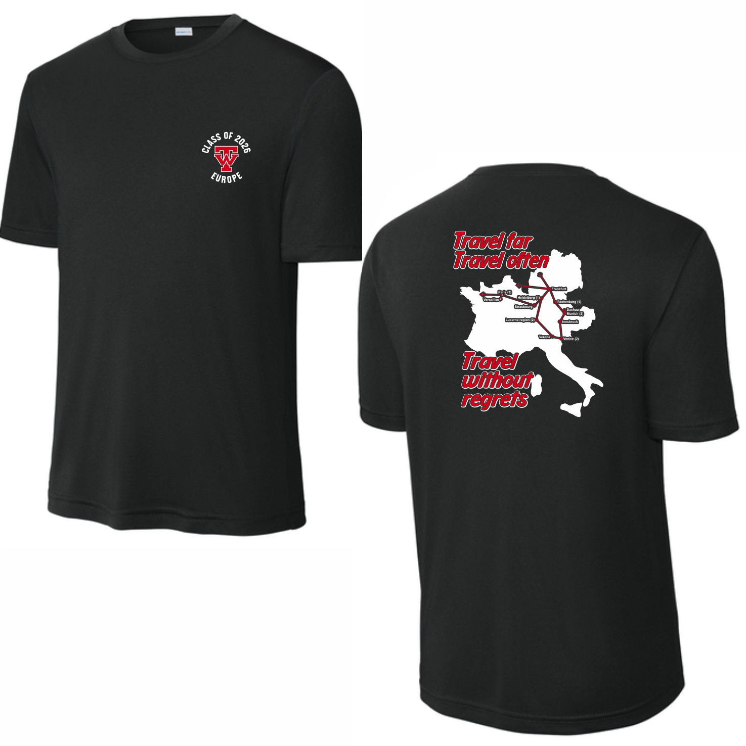 WEST EUROPE - TRAVEL FAR TRAVEL OFTEN - DRI-FIT - SHORT SLEEVE TEE