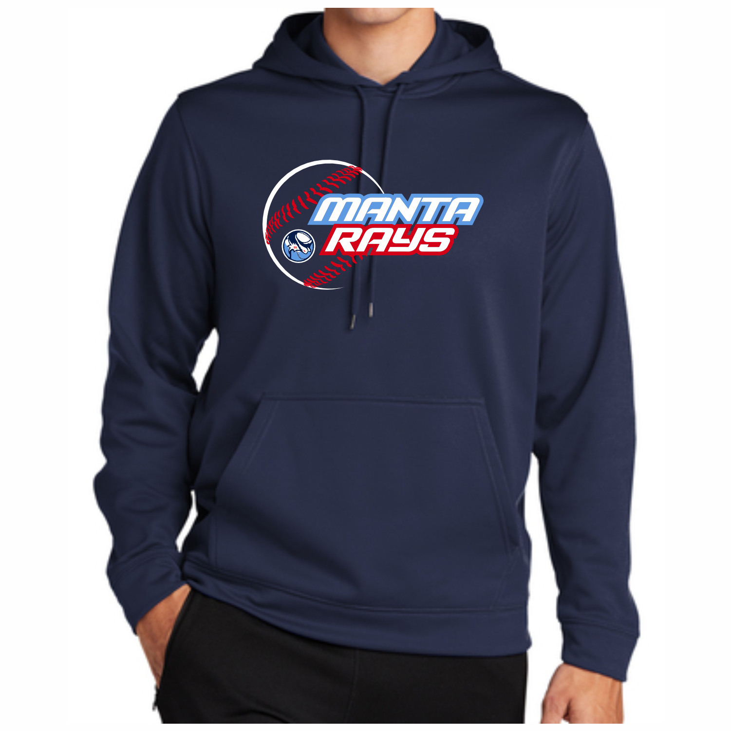 MANTA RAYS BASEBALL - DRI-FIT HOODIE - NAVY