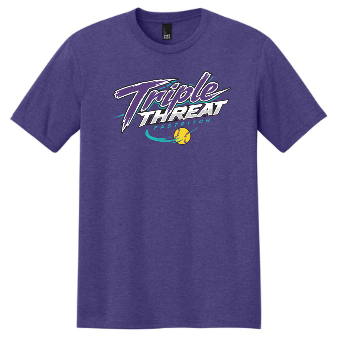 TRIPLE THREAT FASTPITCH - SHORT SLEEVE T-SHIRT - PURPLE FROST