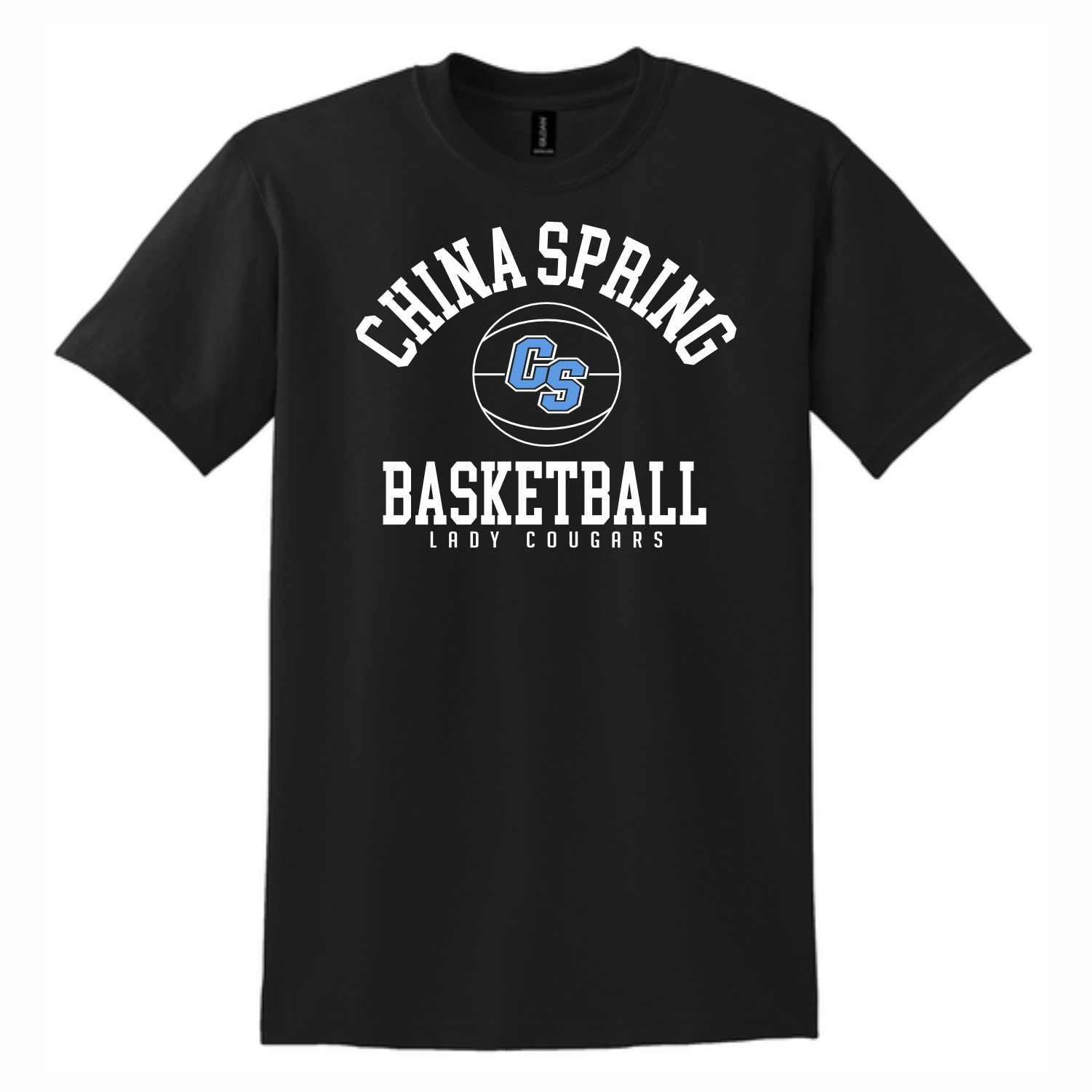 CHINA SPRING LADY COUGARS - ARCHED T-SHIRT - BLACK