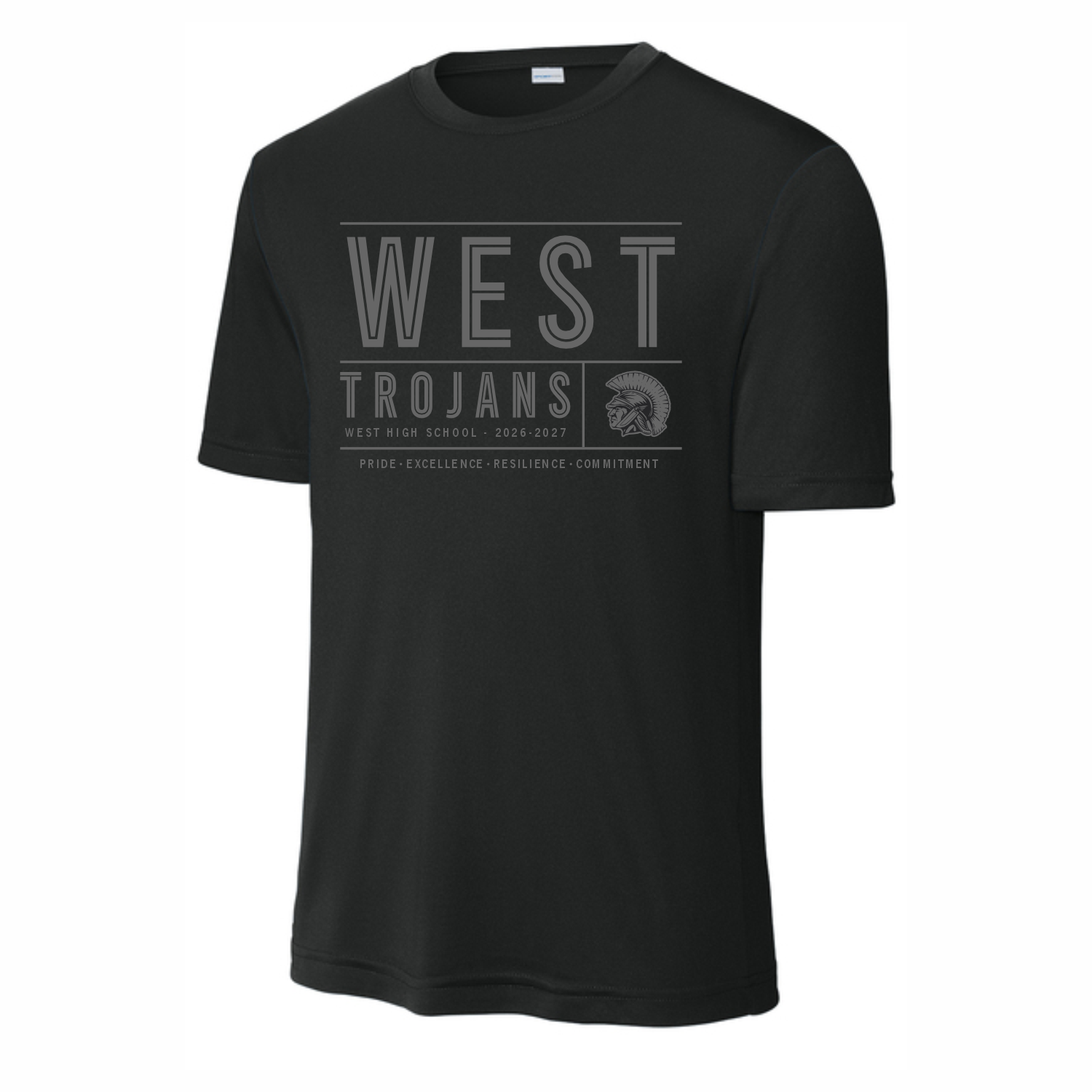 WEST BOOSTER CLUB - 2 - WEST "GREY" - DRI-FIT TEE