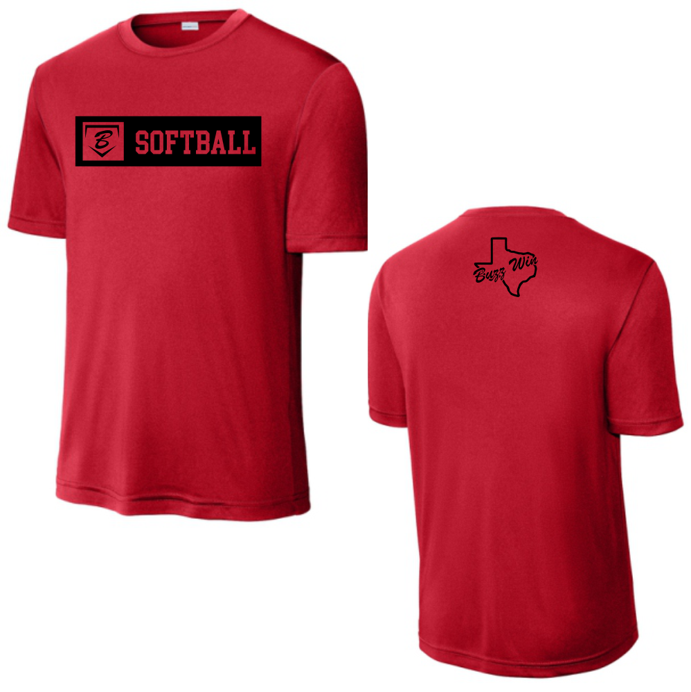 BUZZ FASTPITCH - DRI-FIT TEE - RED (C3)