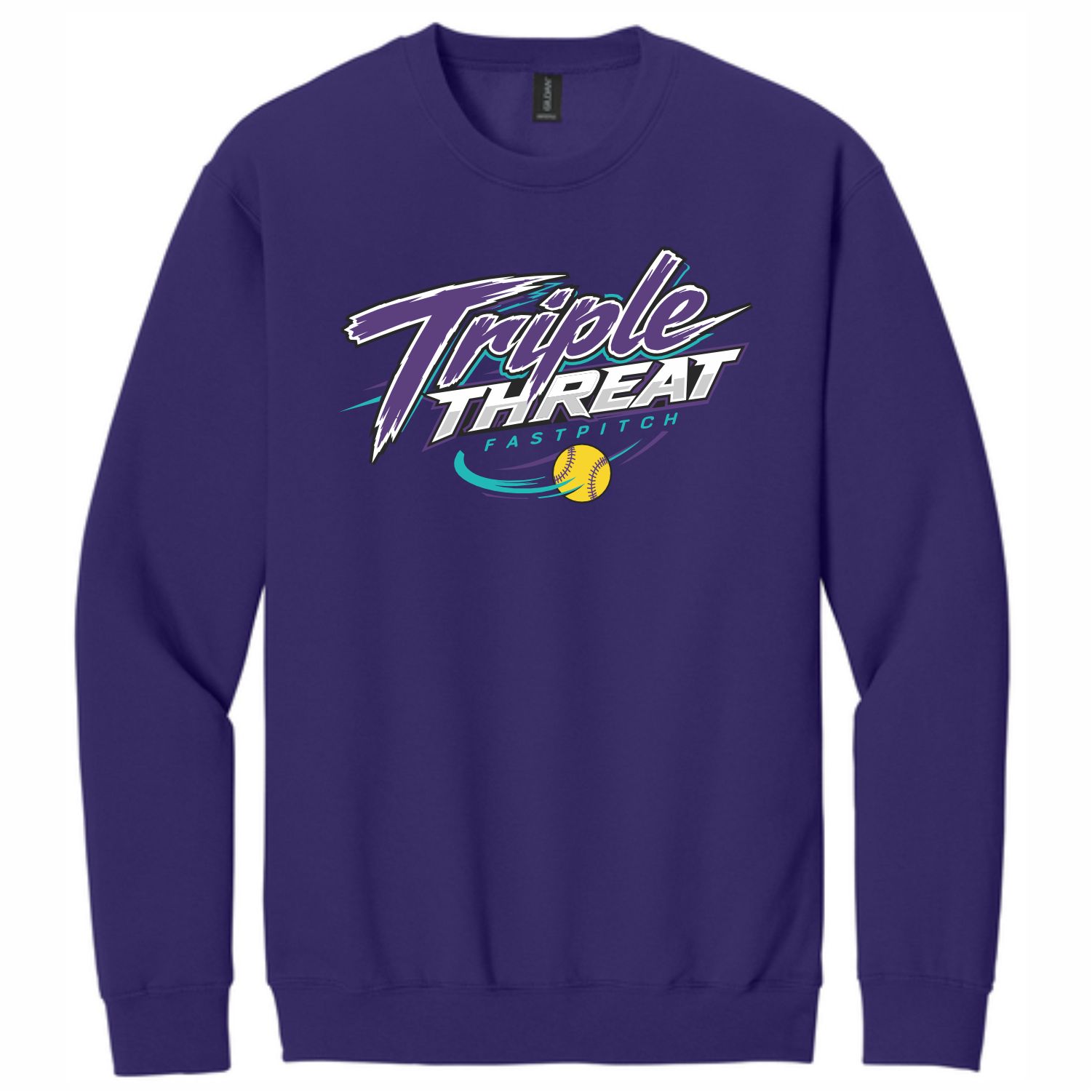 TRIPLE THREAT FASTPITCH - COTTON SWEATSHIRT - PURPLE