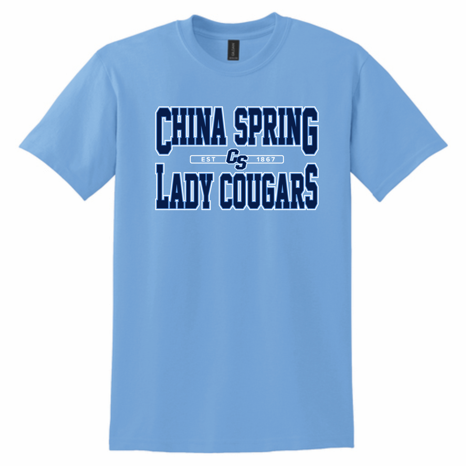 CHINA SPRING LADY COUGARS - BLOCK T-SHIRT