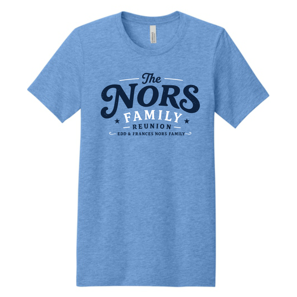 NORS FAMILY REUNION - T-SHIRT - HEATHER CAROLINA BLUE