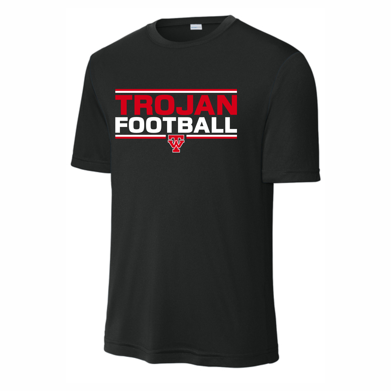 WEST BOOSTER CLUB - 1C - TROJAN FOOTBALL - DRIFIT TEE