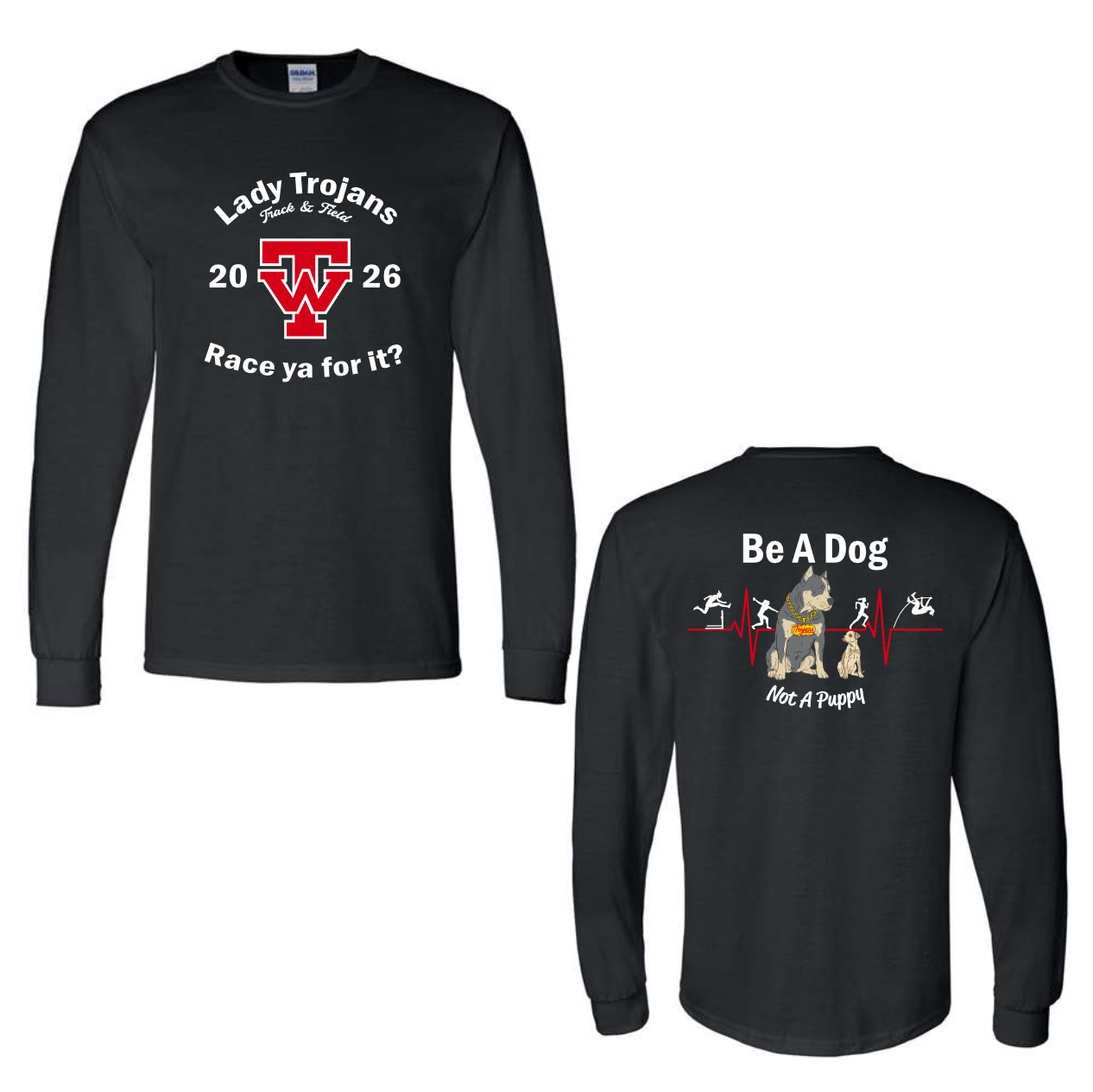 WEST GIRLS TRACK COTTON LONG SLEEVE T-SHIRT