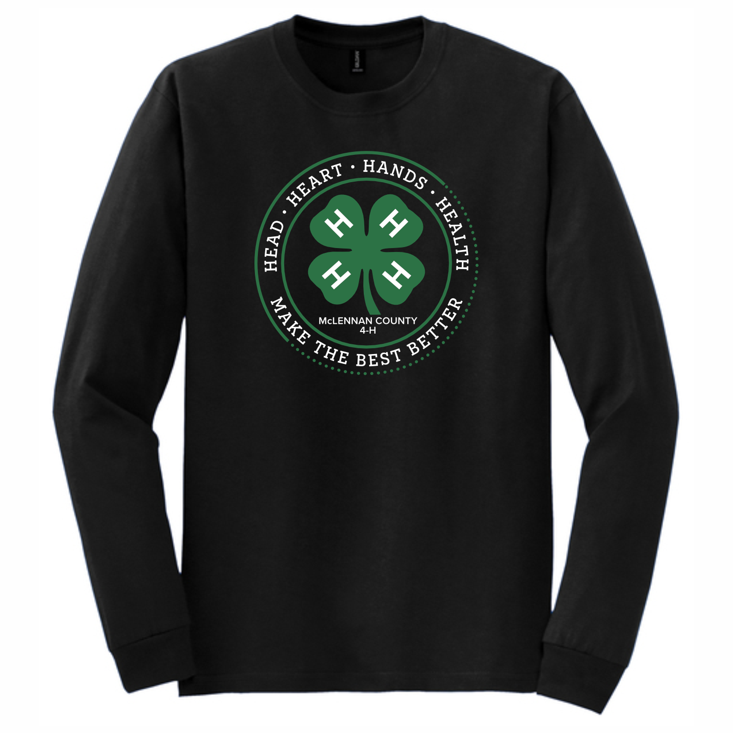 MCLENNAN COUNTY 4H - LONG SLEEVE T-SHIRT - BLACK