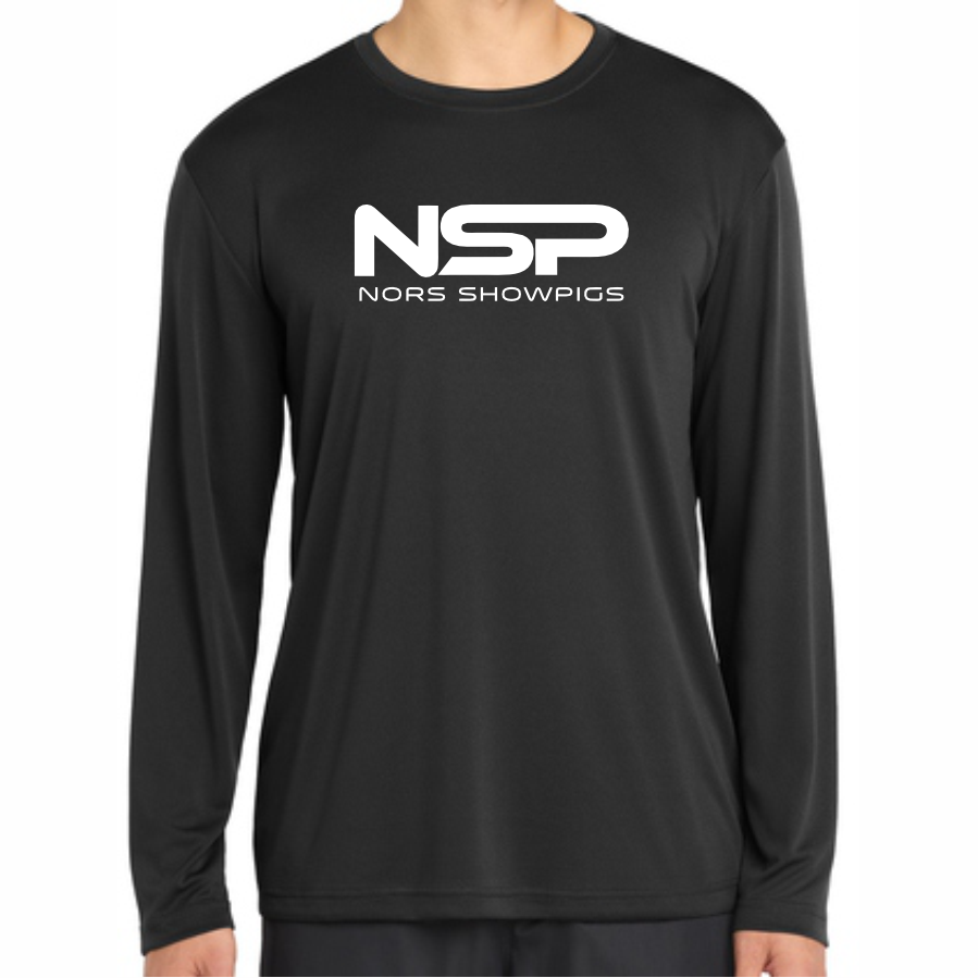 NORS SHOWPIGS - LONG SLEEVE DRI-FIT T-SHIRT - BLACK