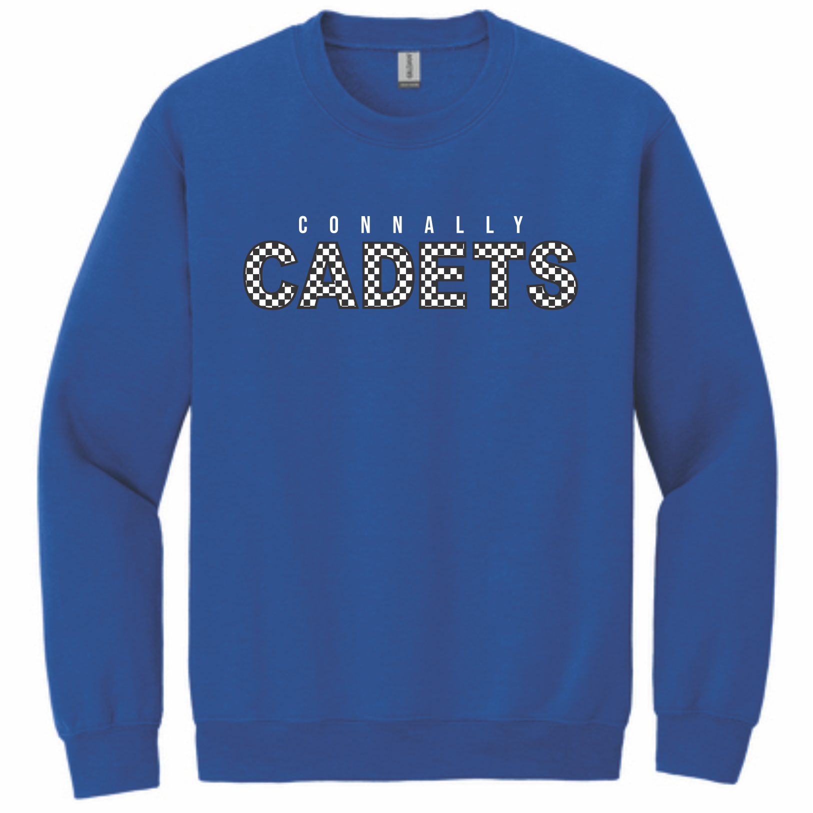CONNALLY CADETS CHECKERED SWEATSHIRT - ROYAL