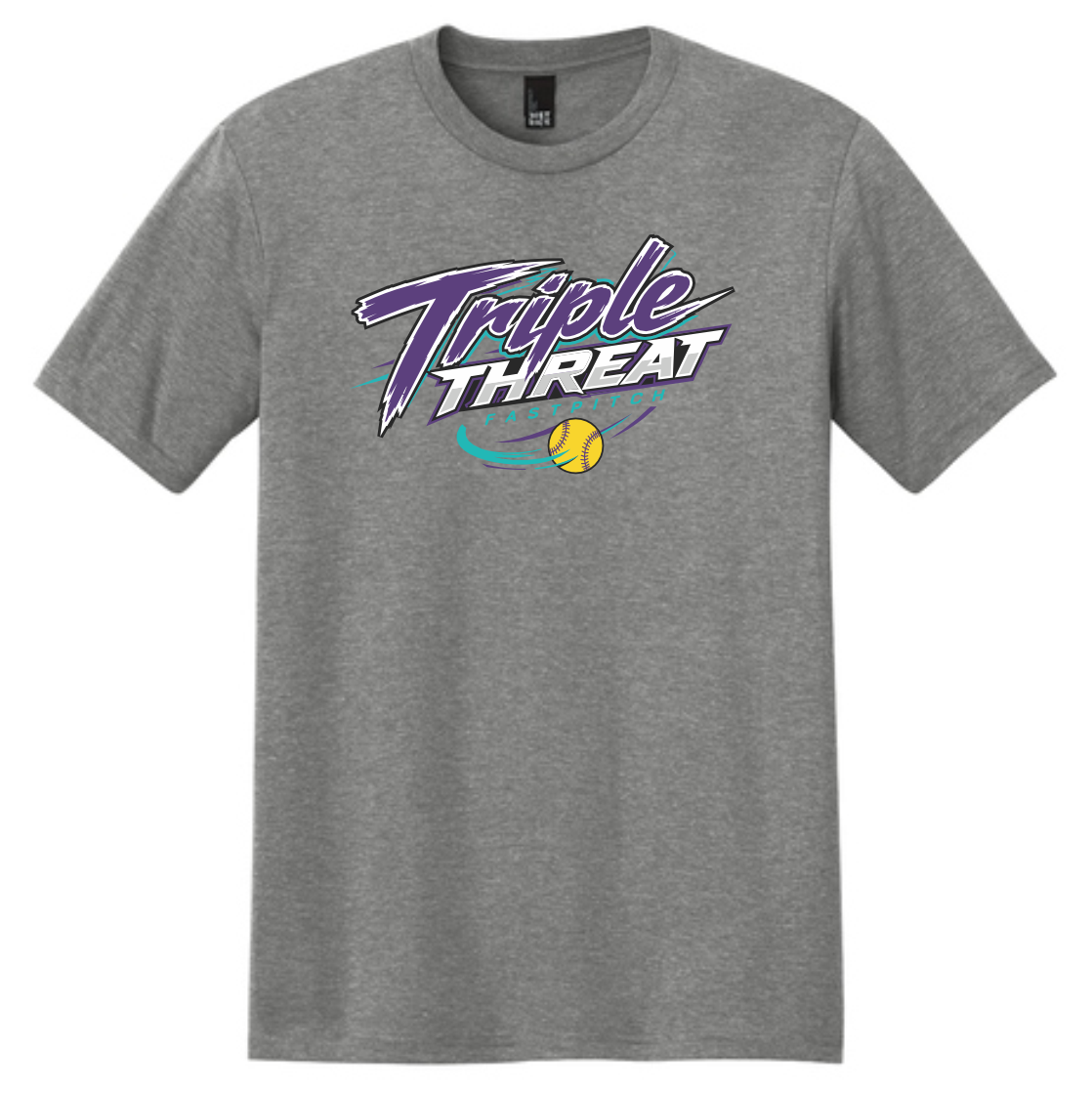 TRIPLE THREAT FASTPITCH - SHORT SLEEVE T-SHIRT - GREY FROST