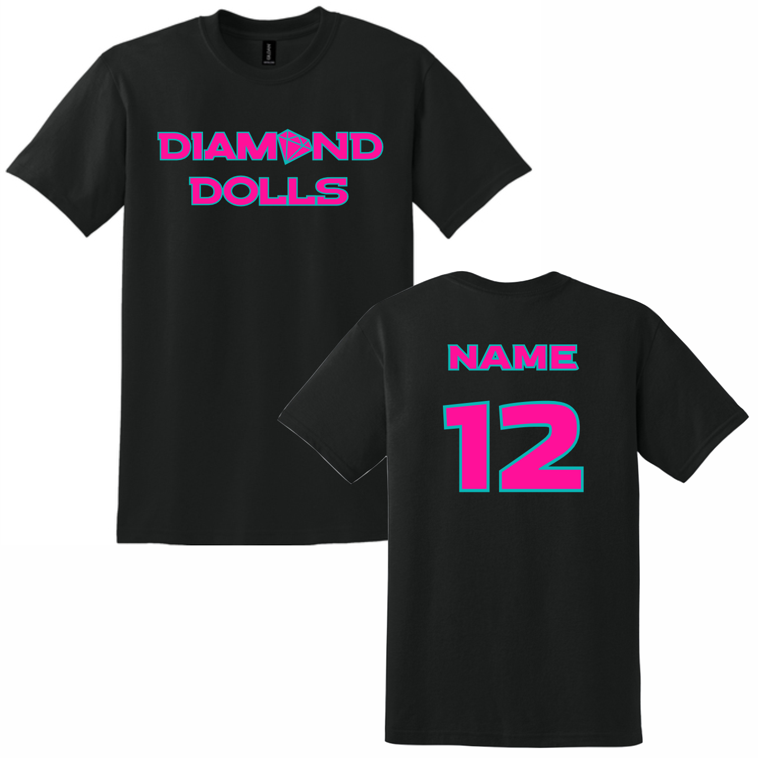 DIAMOND DOLLS - T-SHIRT W/ NAME/NUMBER