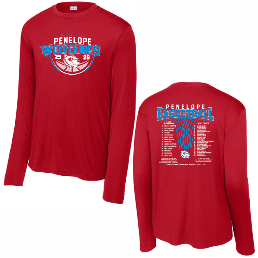 PENELOPE BASKETBALL - LONG SLEEVE DRI-FIT T-SHIRT