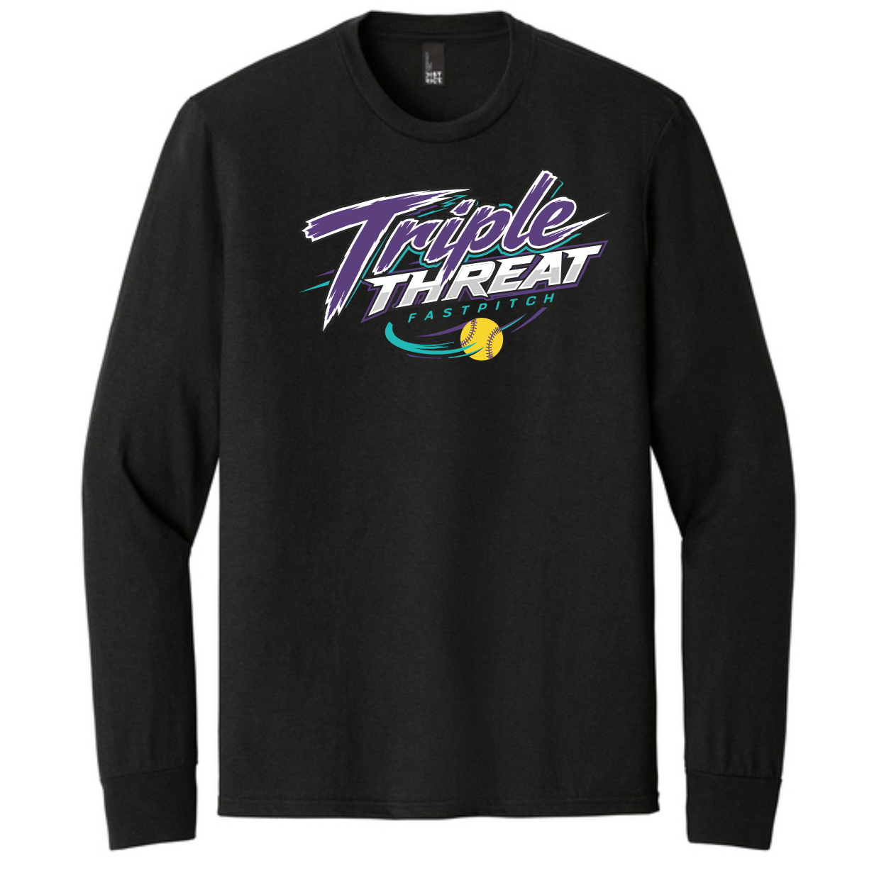 TRIPLE THREAT FASTPITCH - LONG SLEEVE T-SHIRT - BLACK