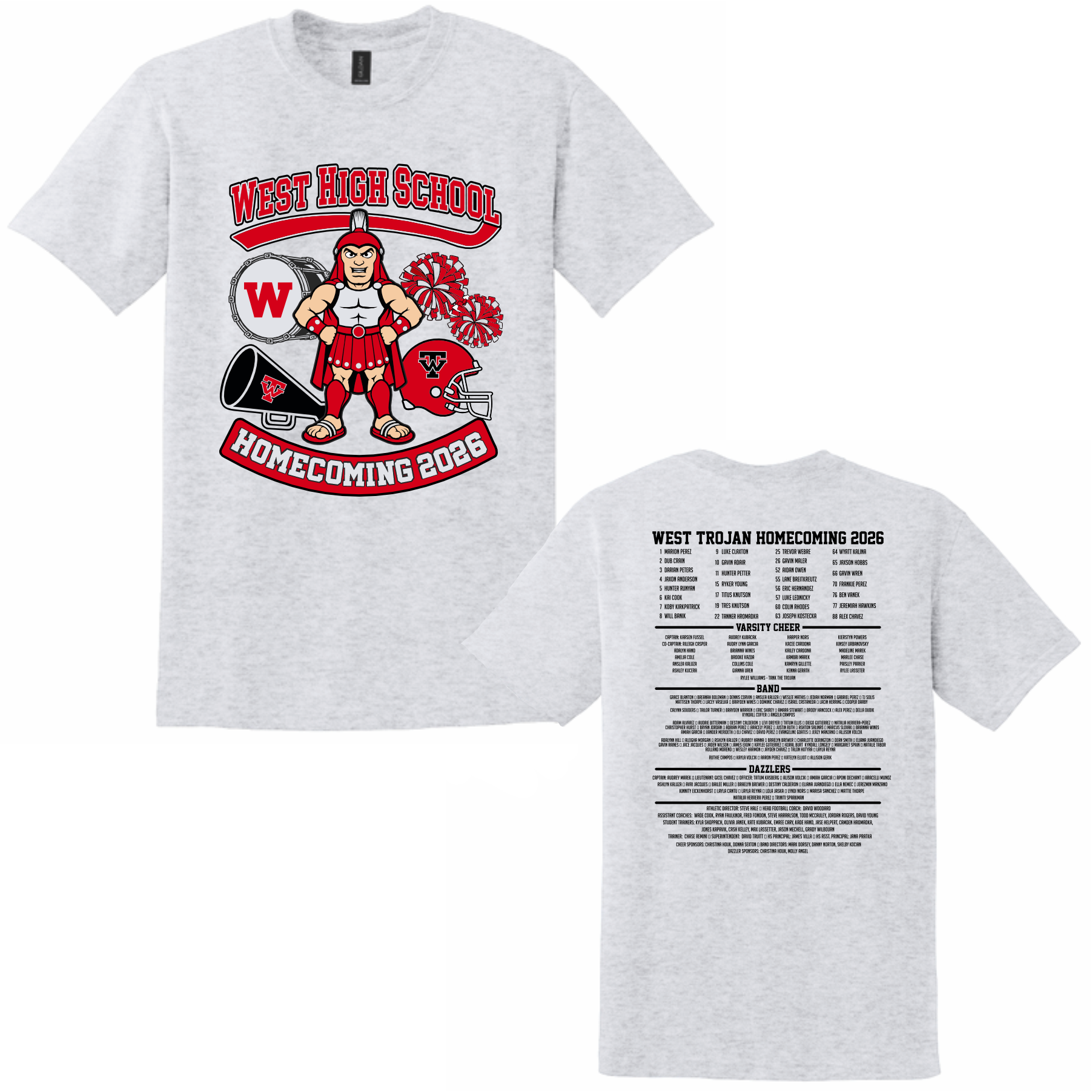 WEST HOMECOMING COTTON T-SHIRT - ASH GREY