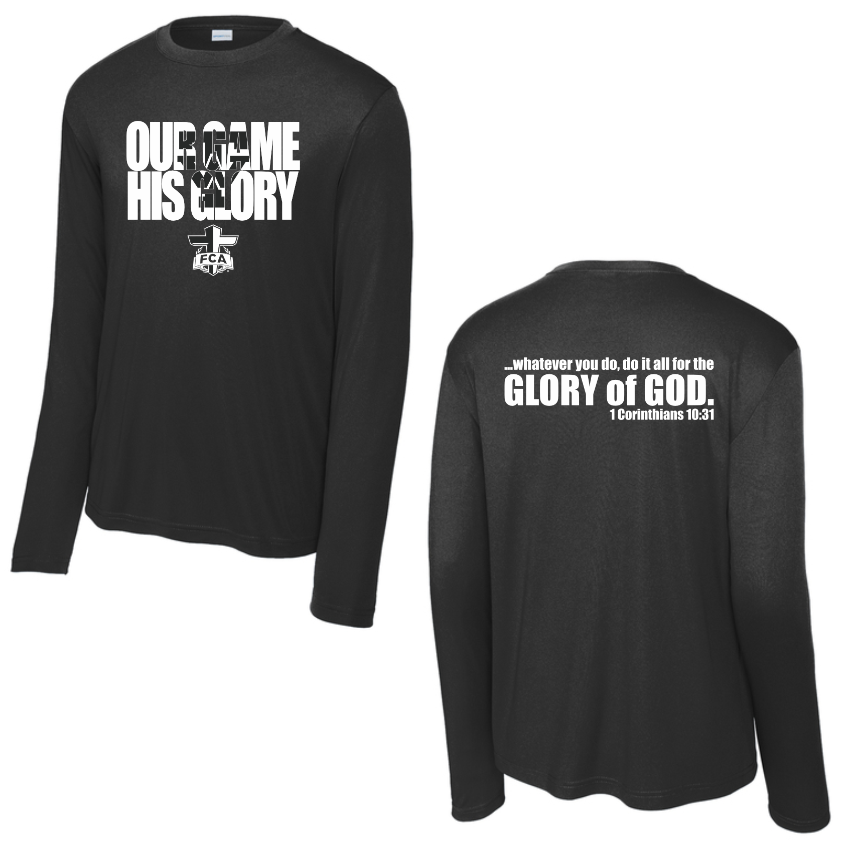 WEST FCA LONG SLEEVE DRI-FIT T-SHIRT - BLACK