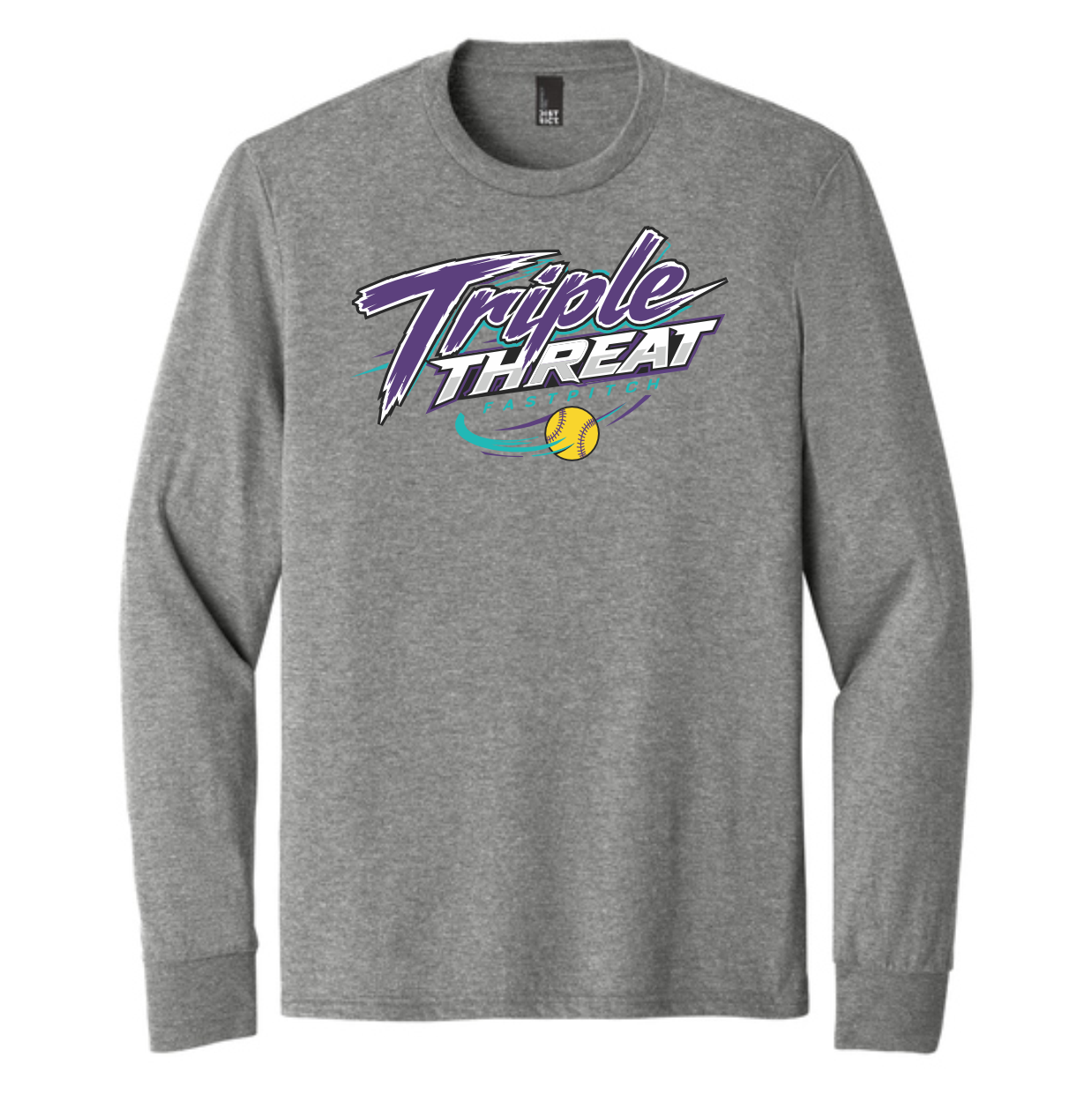 TRIPLE THREAT FASTPITCH - LONG SLEEVE T-SHIRT - GREY FROST