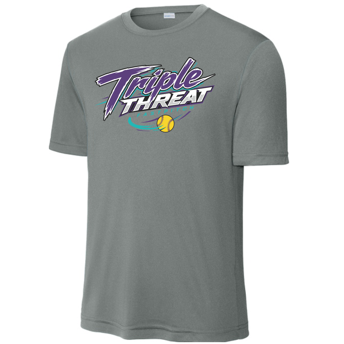 TRIPLE THREAT FASTPITCH - DRI-FIT S/S T-SHIRT - GREY CONCRETE