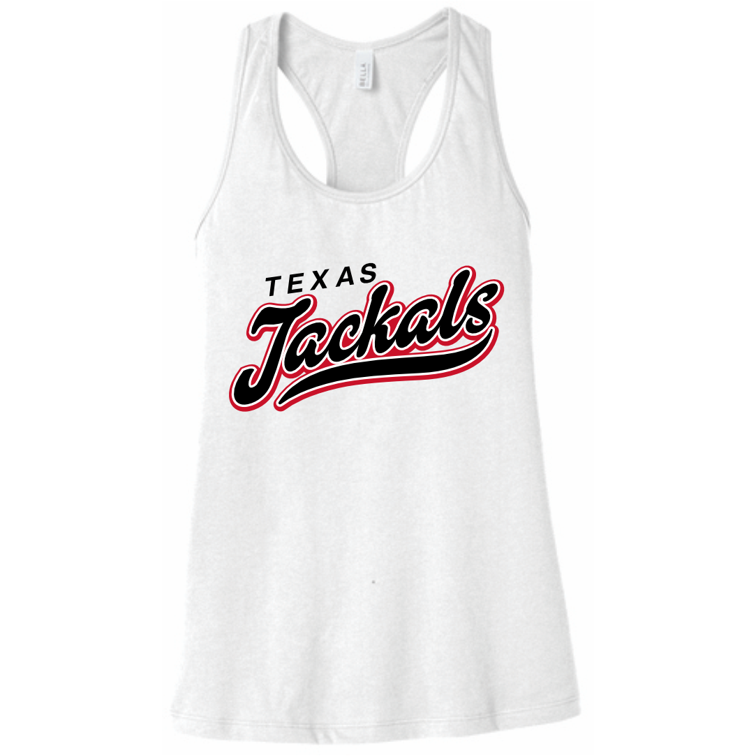 TEXAS JACKALS - LADIES TANK TOP - WHITE