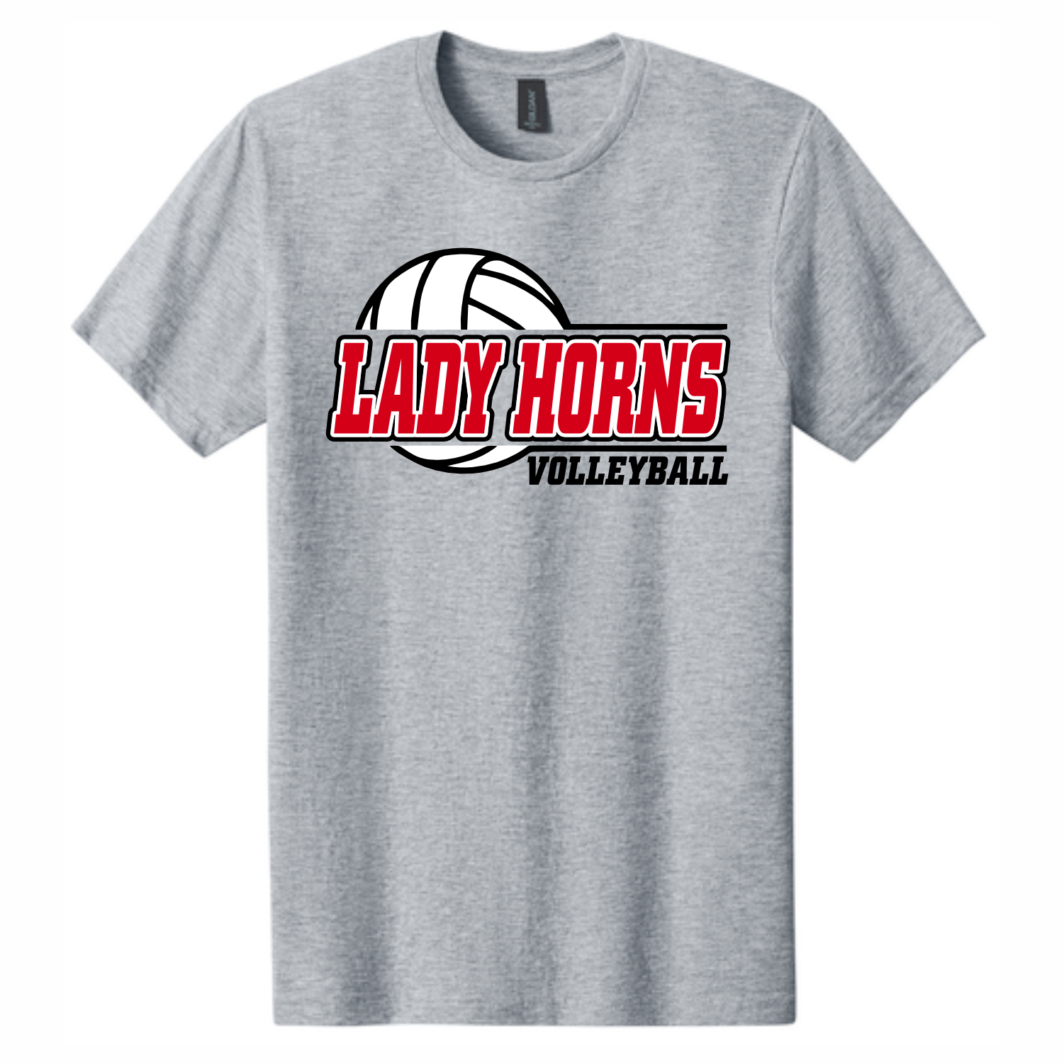 AXTELL VOLLEYBALL - LADY HORNS - SOFT COTTON - SHORT SLEEVE TEE