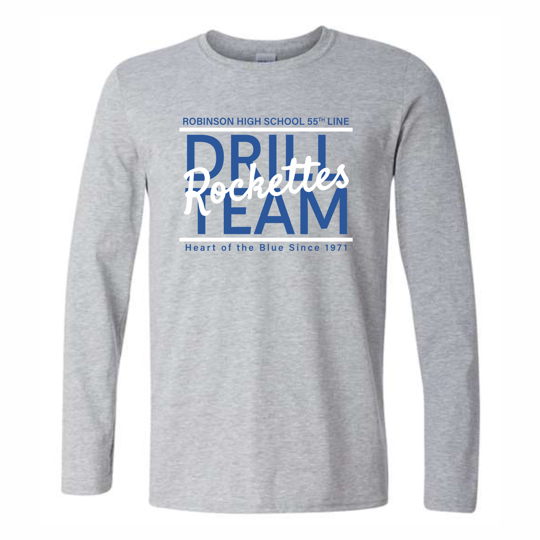ROCKETTES - HS 55TH LINE - COTTON LONG SLEEVE TEE - GREY