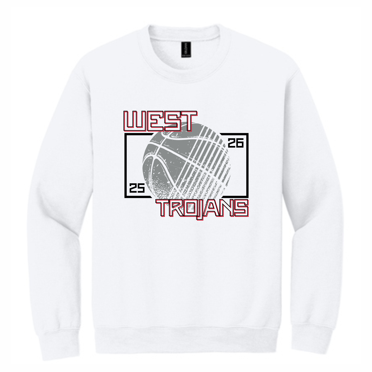 WEST TROJAN BASKETBALL SWEATSHIRT - WHITE