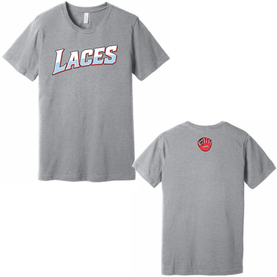 LACES COTTON SHORT SLEEVE T-SHIRT - ATHLETIC HEATHER