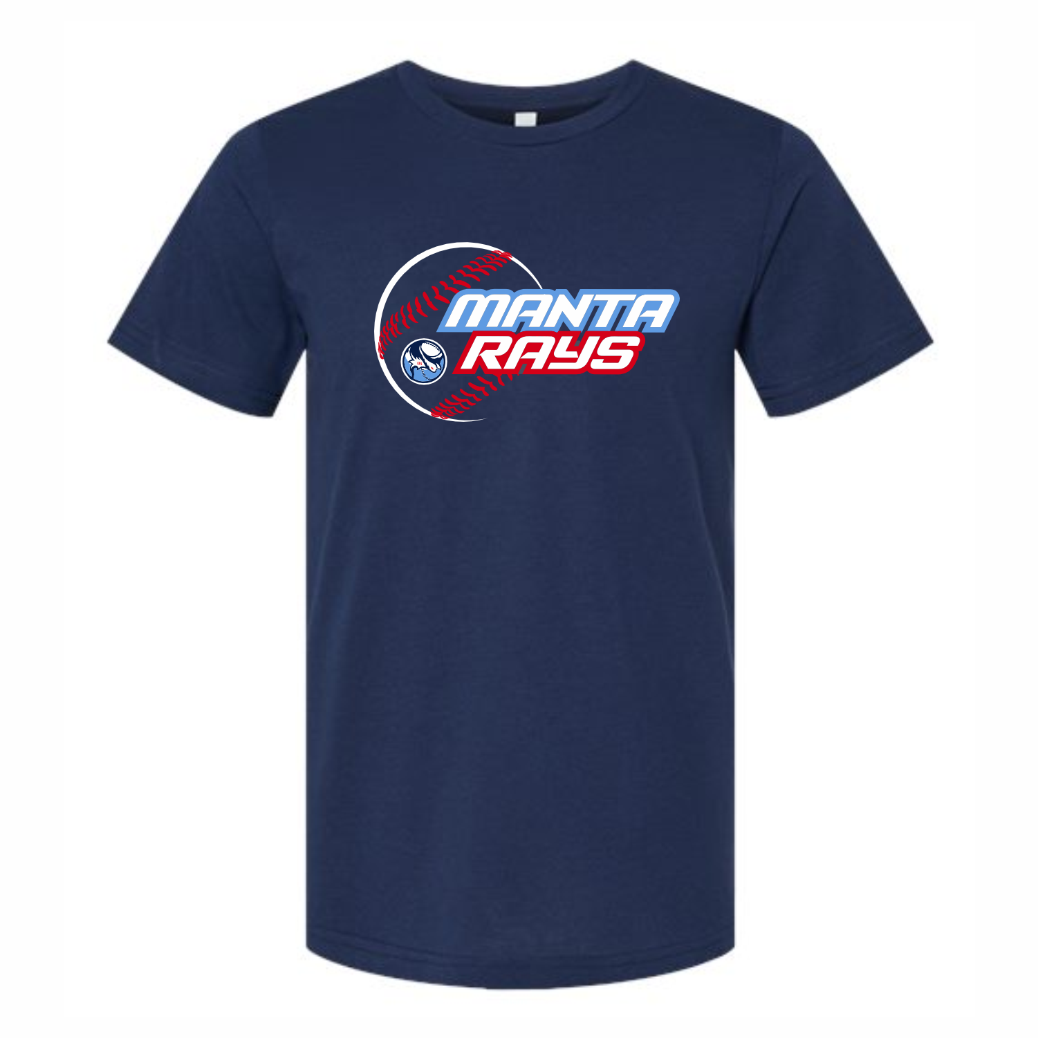 MANTA RAYS BASEBALL - COTTON SHORT SLEEVE - NAVY