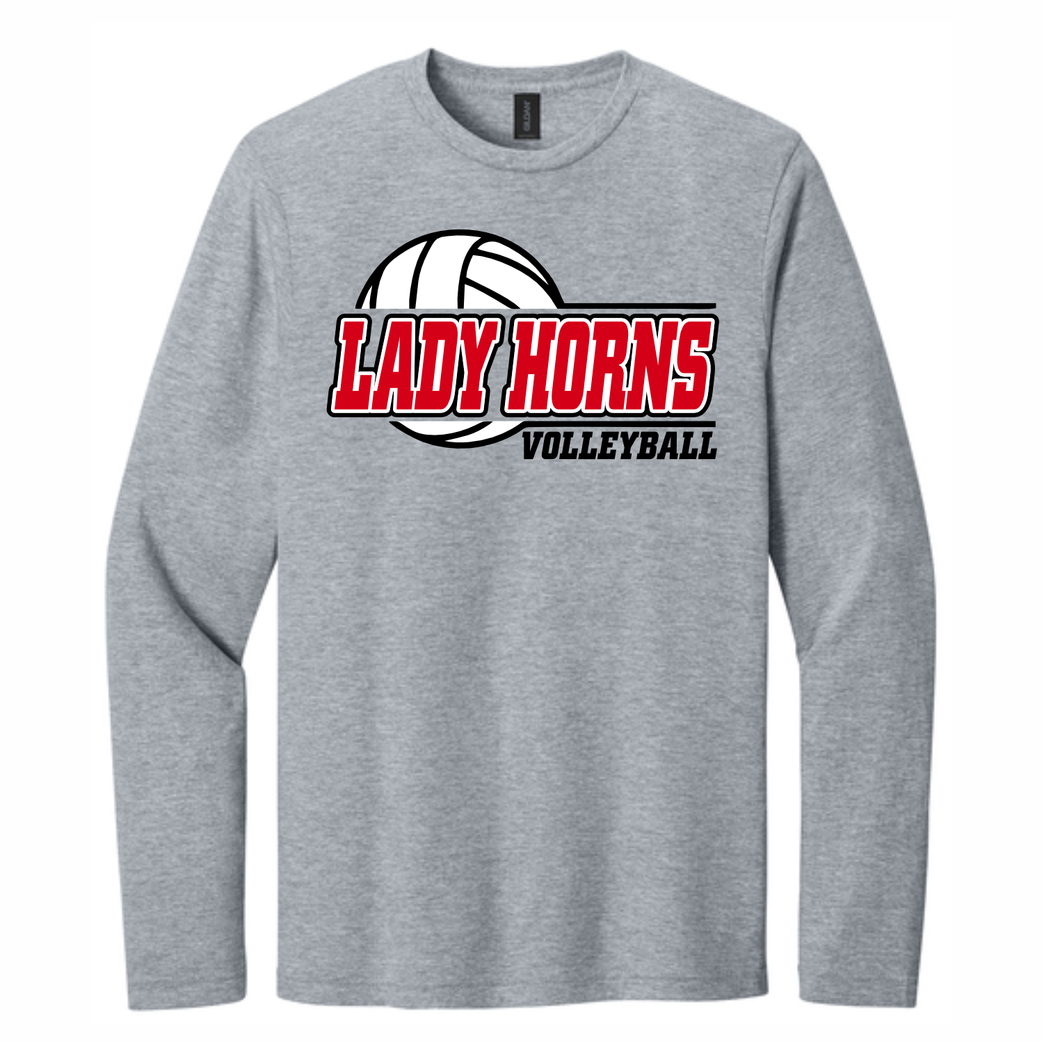 AXTELL VOLLEYBALL - LADY HORNS - SOFT COTTON - LONG SLEEVE TEE