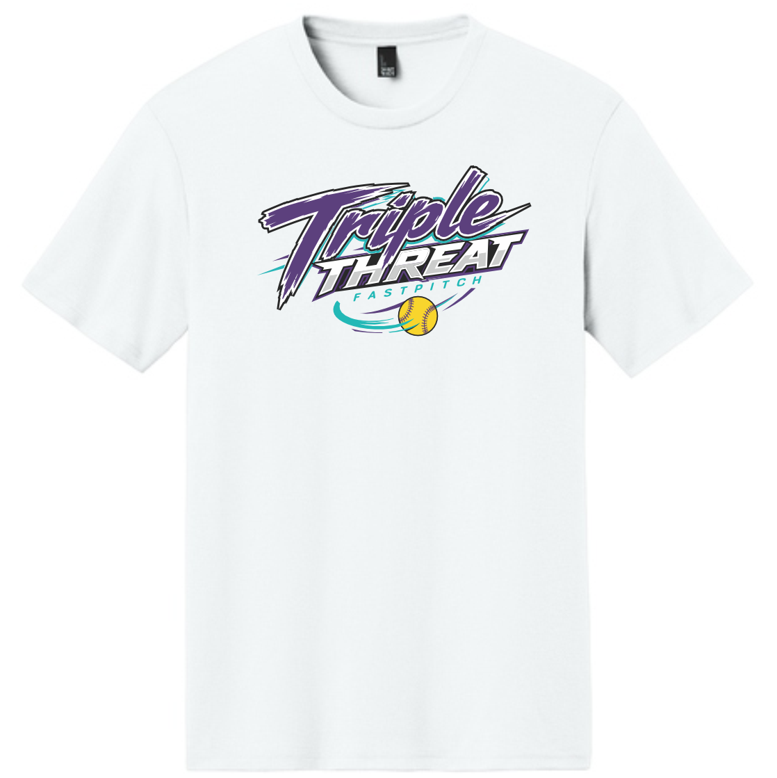 TRIPLE THREAT FASTPITCH - SHORT SLEEVE T-SHIRT - WHITE