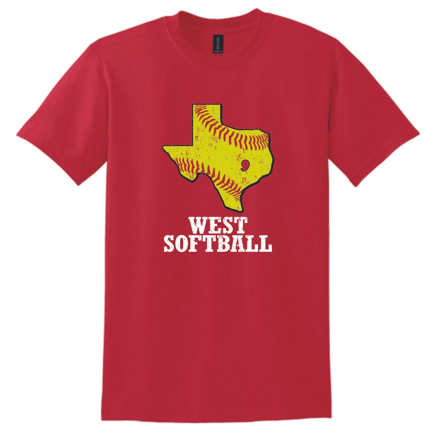 WEST COMMA SOFTBALL COTTON T-SHIRT
