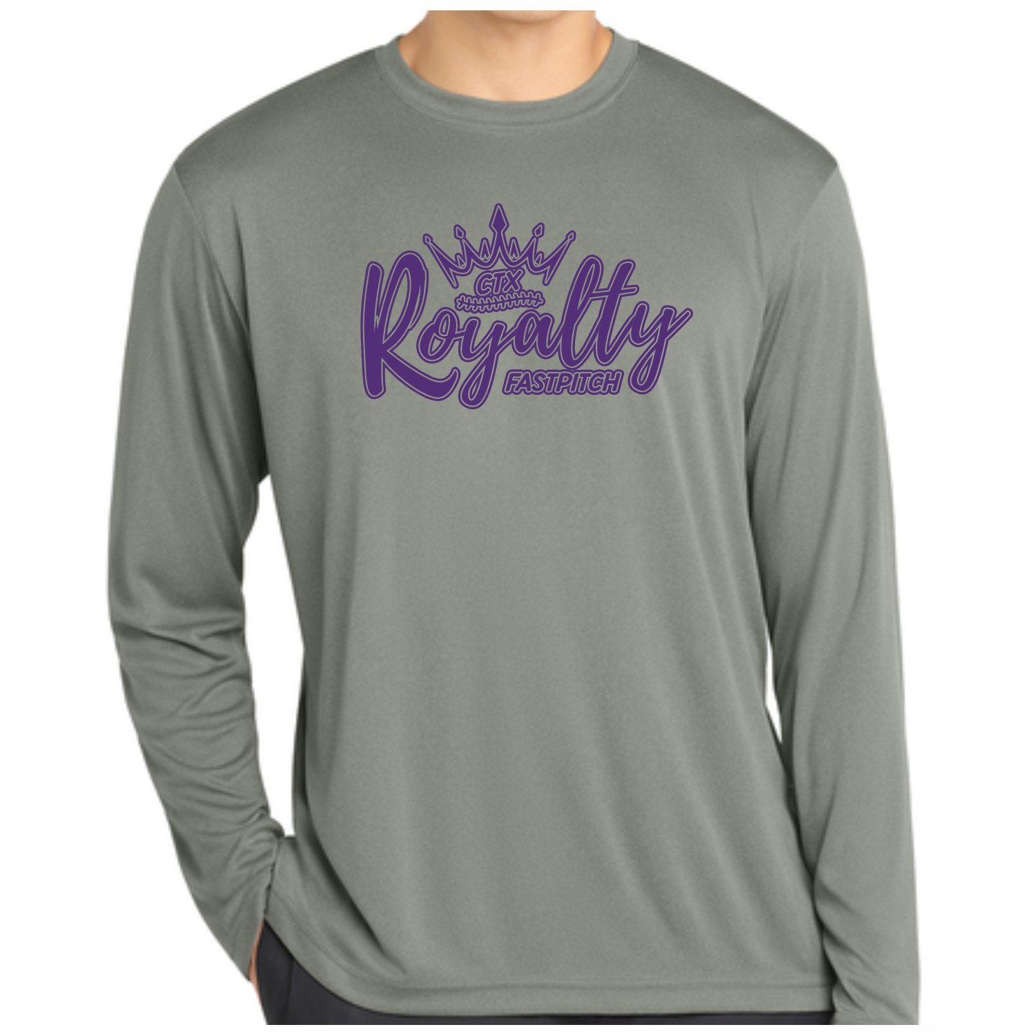 CTX ROYALTY - DRI-FIT L/SLEEVE T-SHIRT - HEATHER GREY